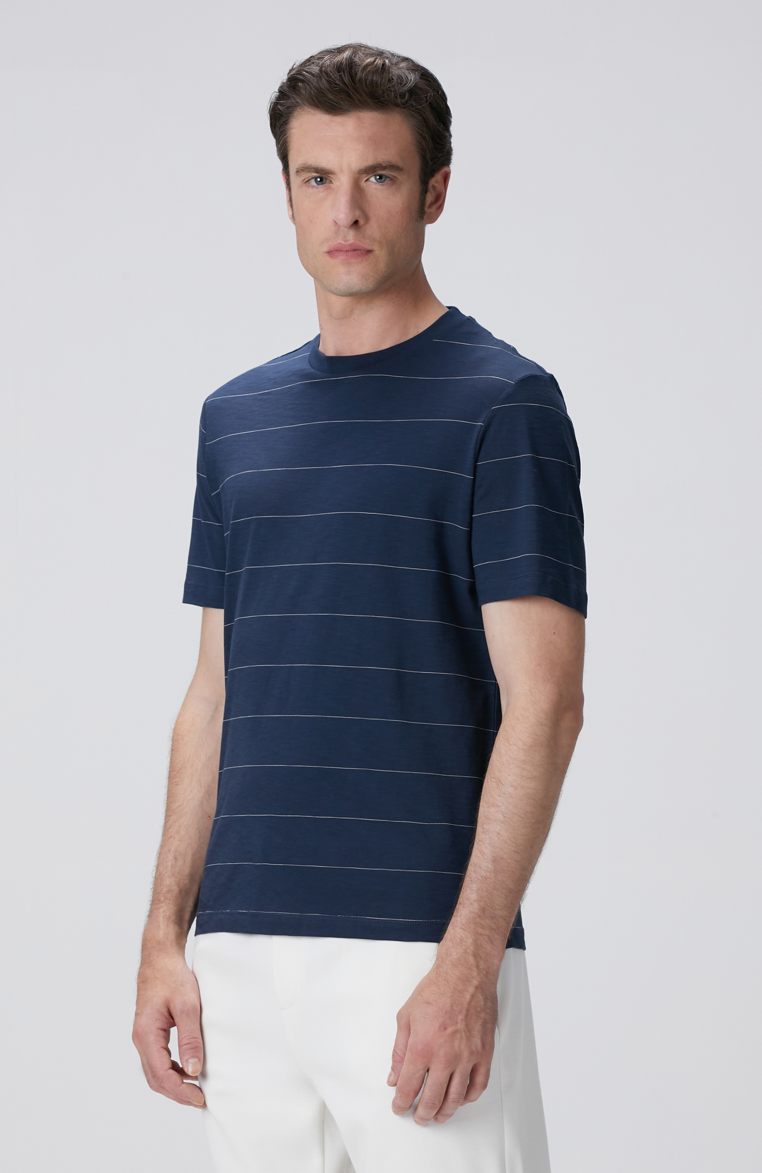 Lacivert Kırık Beyaz T-shirt