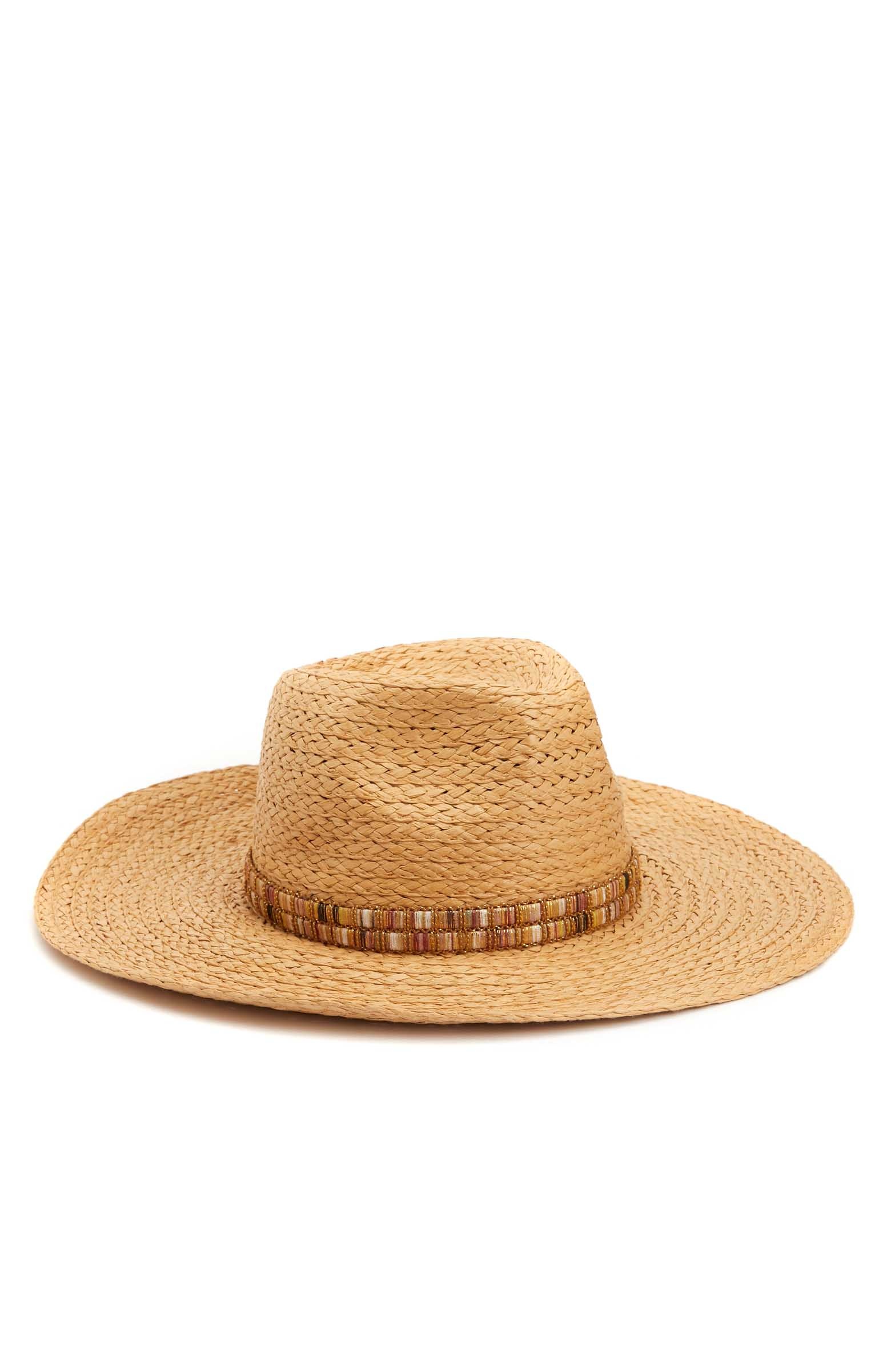 Bej Kadın Hasır Şapka