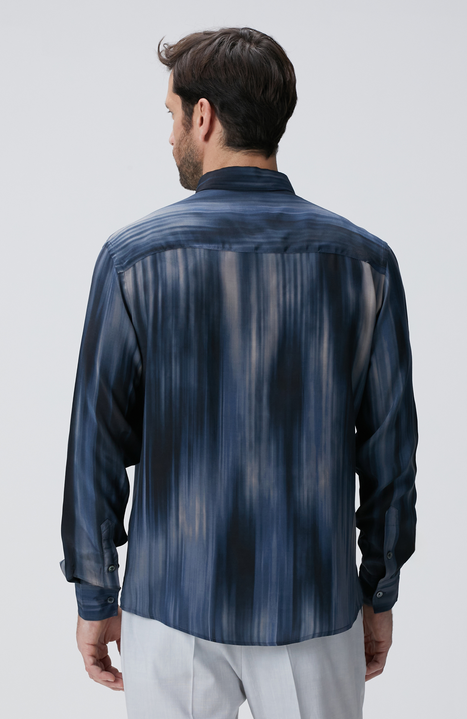 Lacivert Baskılı Gömlek