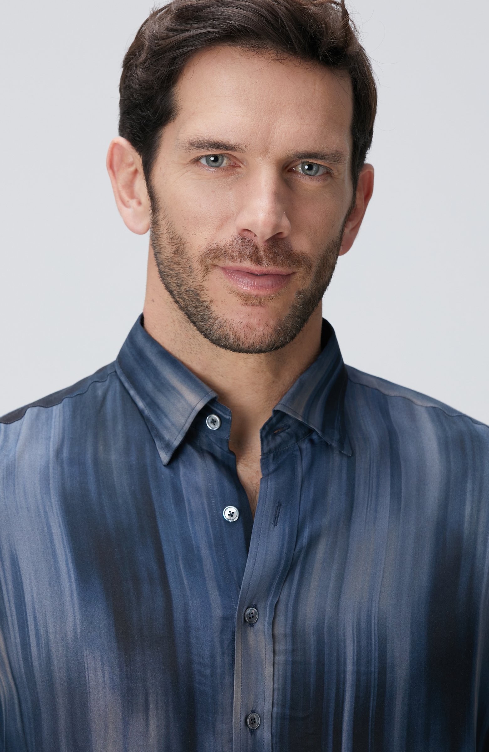 Lacivert Baskılı Gömlek