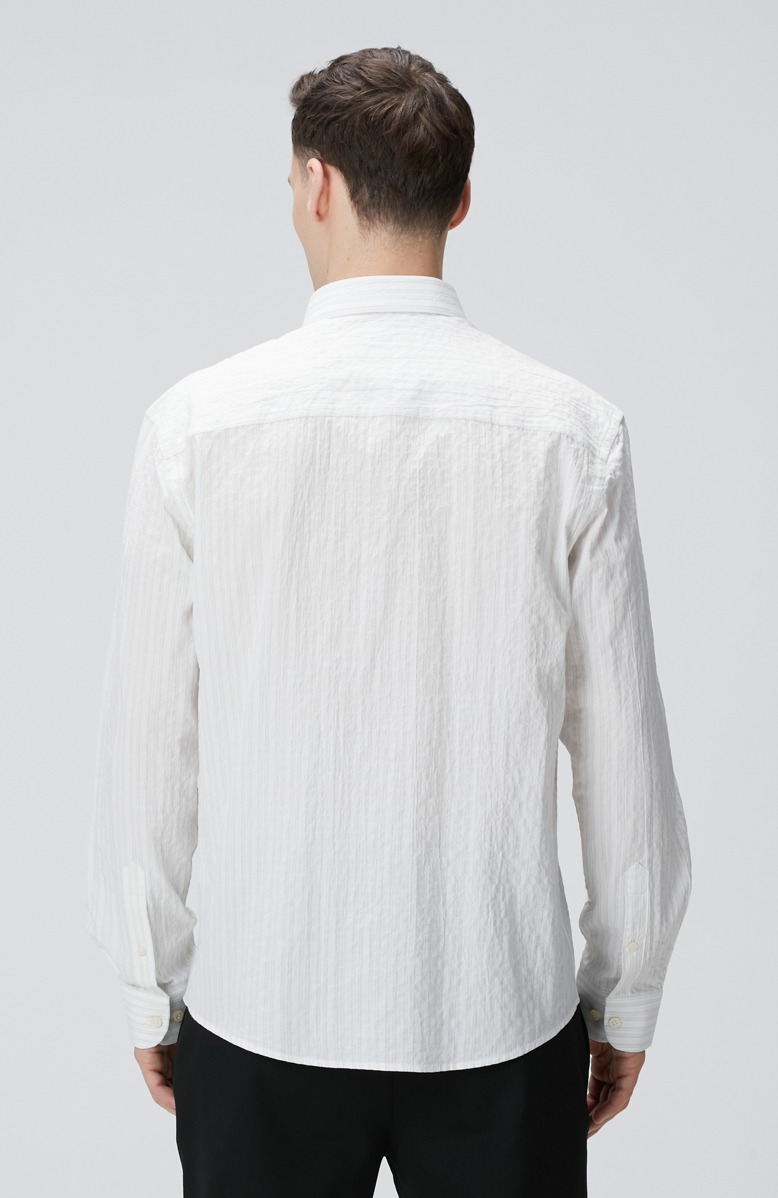 Kırık Beyaz Çizgili Gömlek