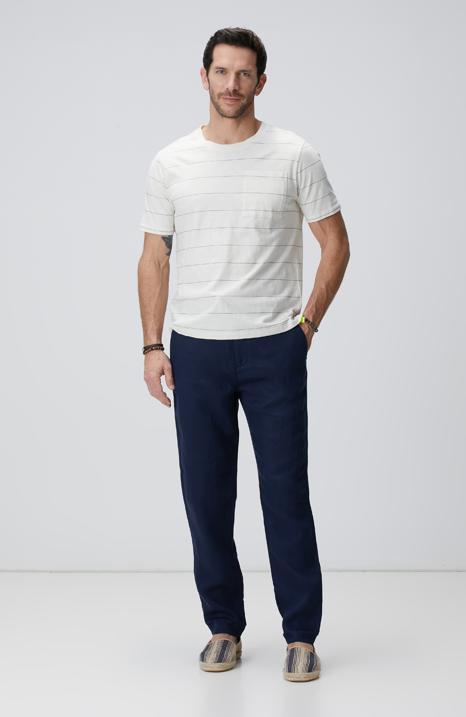 Lacivert Keten Pantolon