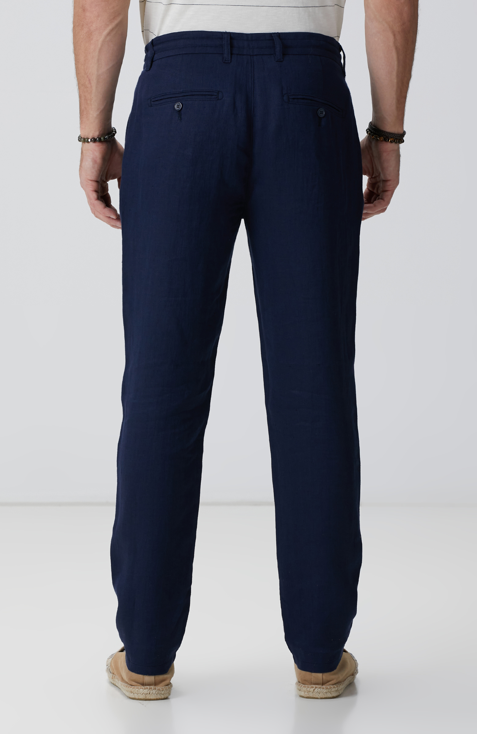 Lacivert Keten Pantolon