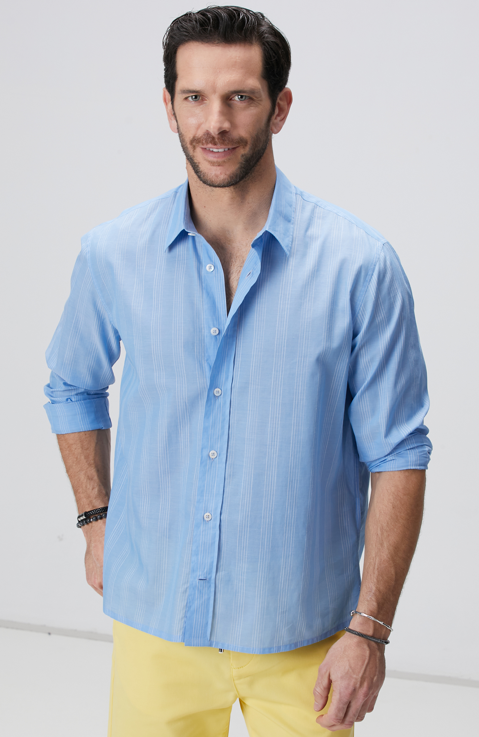 Mavi Beyaz Çizgili Gömlek