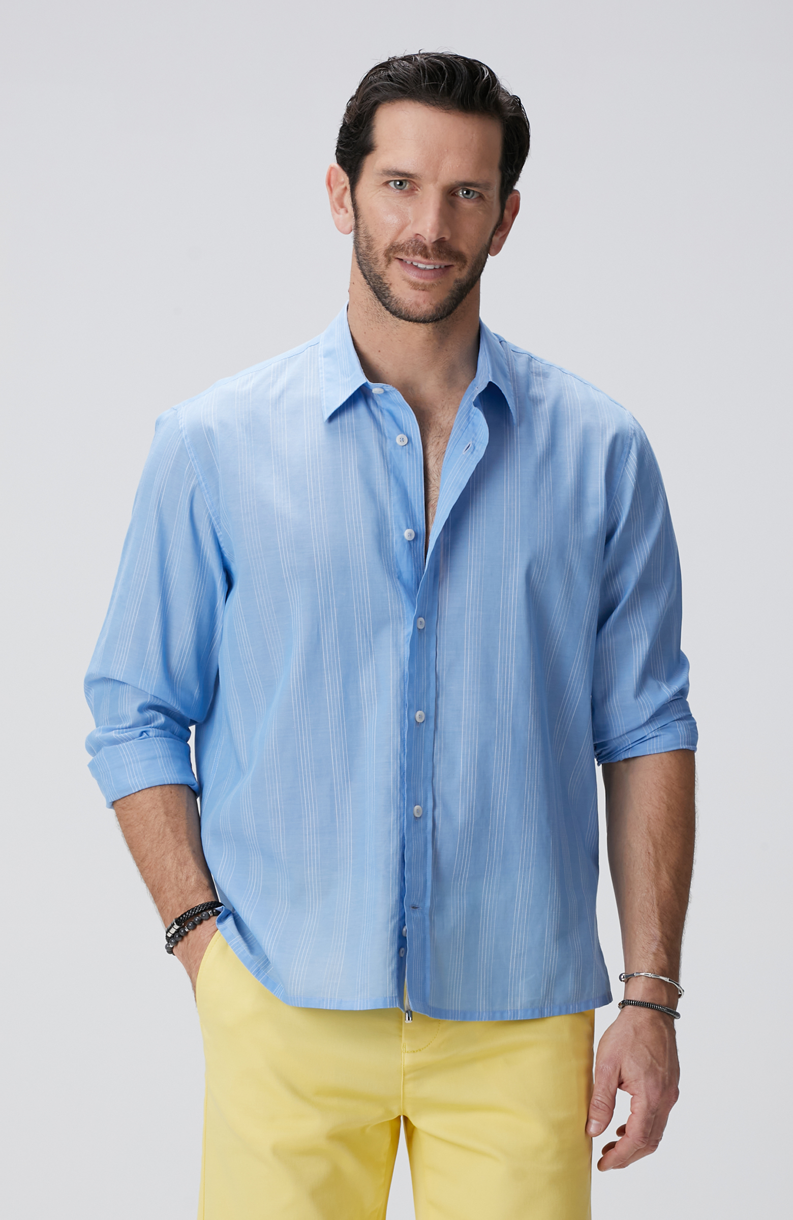 Mavi Beyaz Çizgili Gömlek