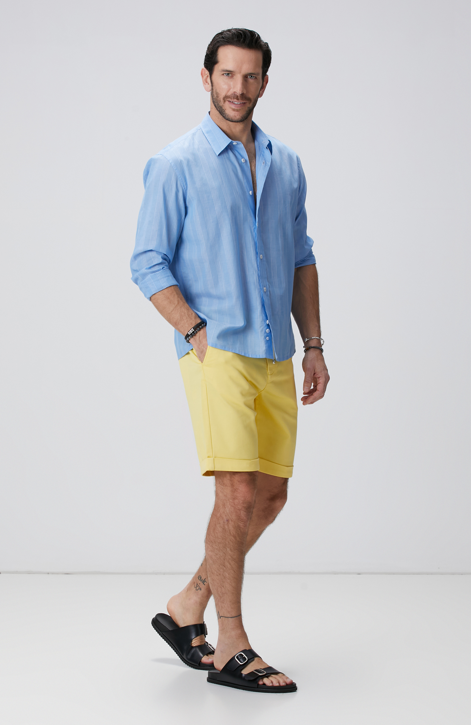 Mavi Beyaz Çizgili Gömlek