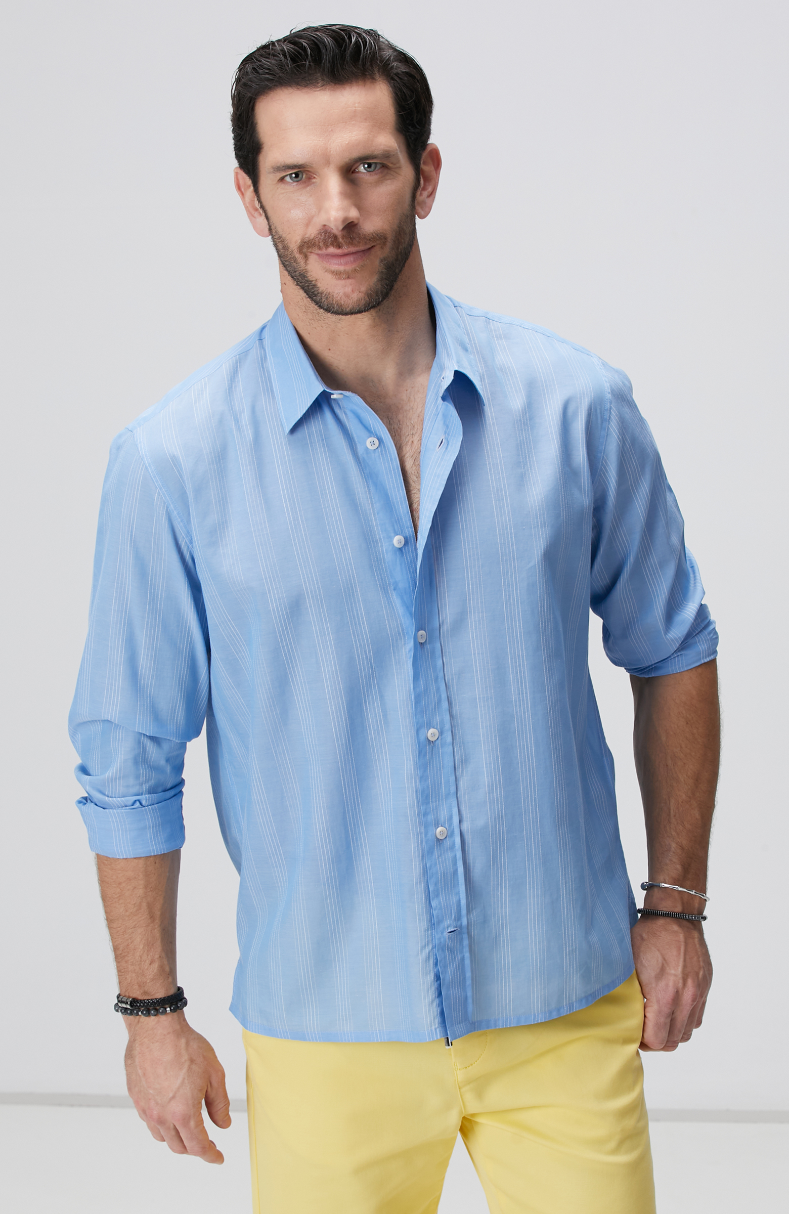 Mavi Beyaz Çizgili Gömlek