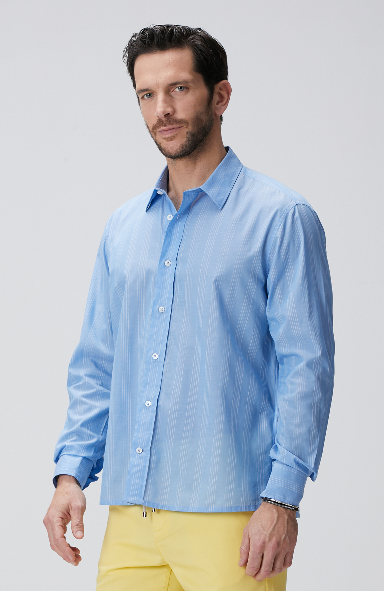 Mavi Beyaz Çizgili Gömlek