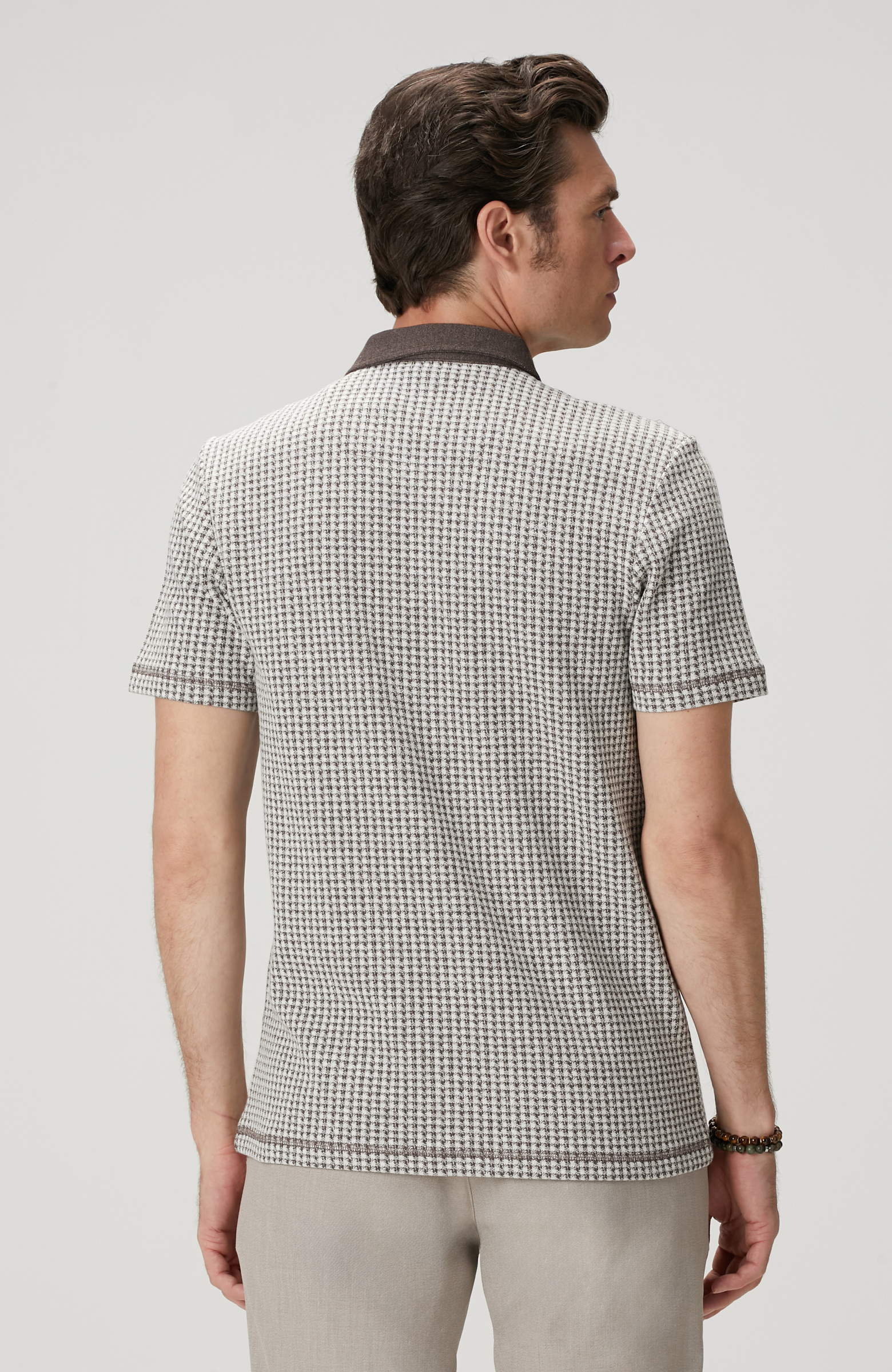 Kahverengi Keten Karışımlı Gömlek