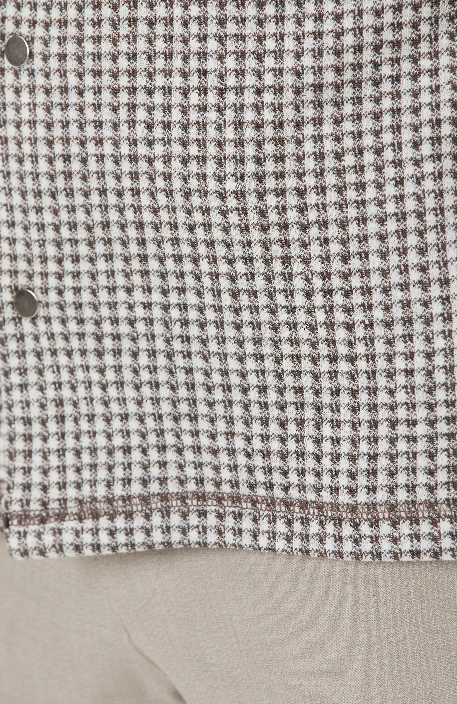 Kahverengi Keten Karışımlı Gömlek