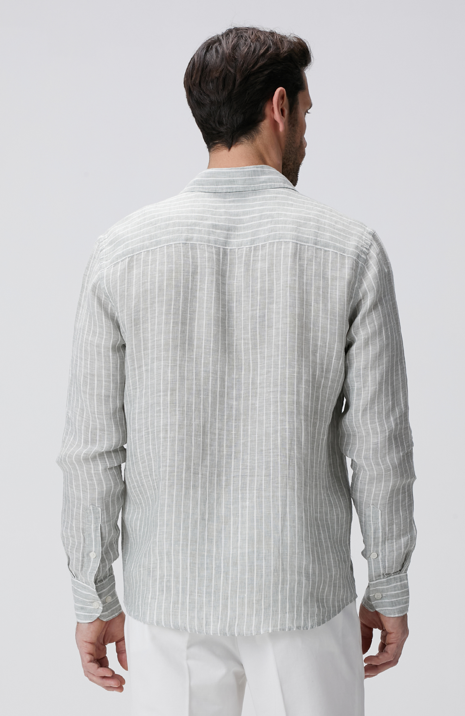 Açık Yeşil Keten Gömlek