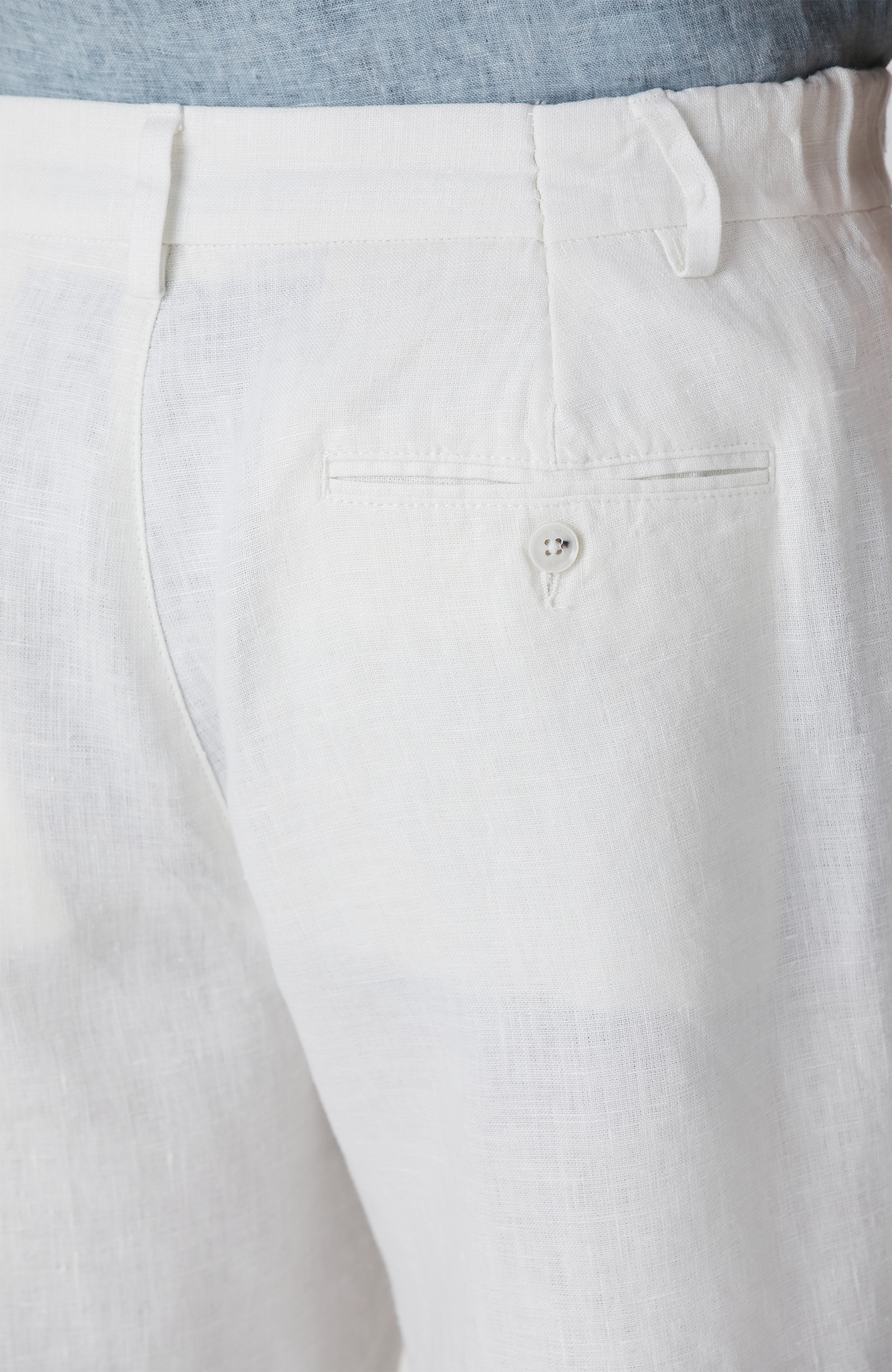 Kırık Beyaz Keten Şort