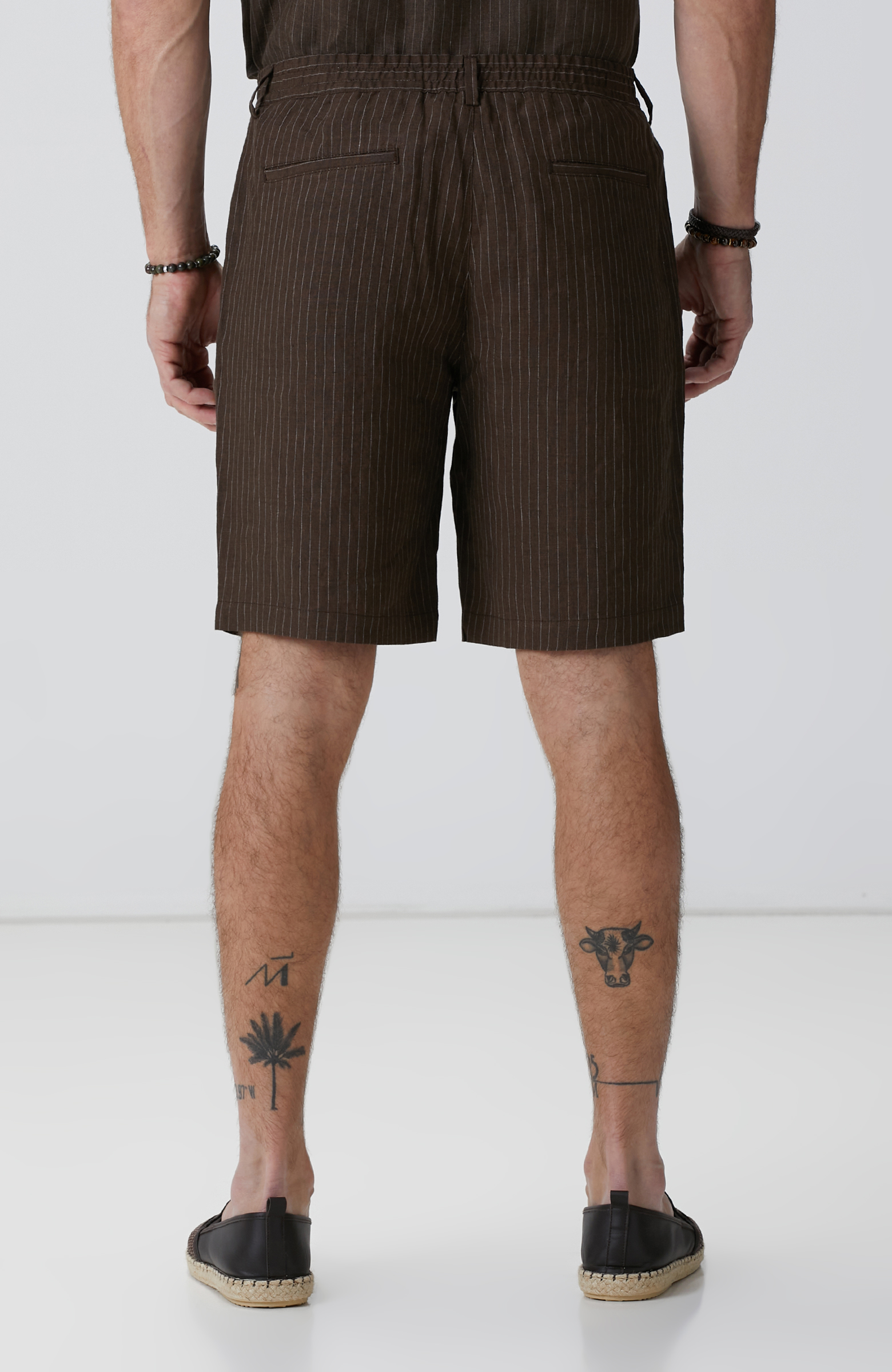 Kahverengi Keten Şort