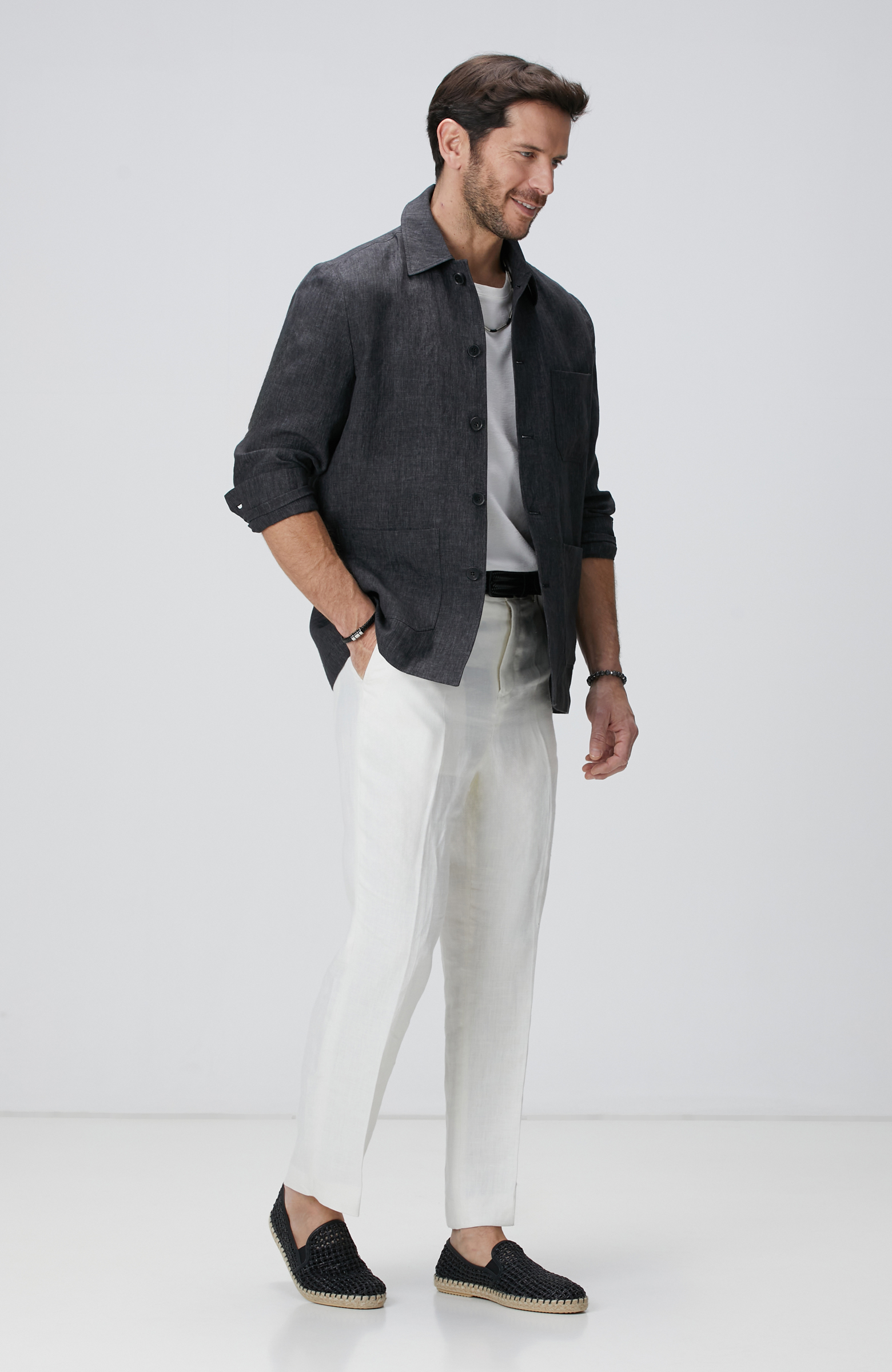 Antrasit Keten Ceket