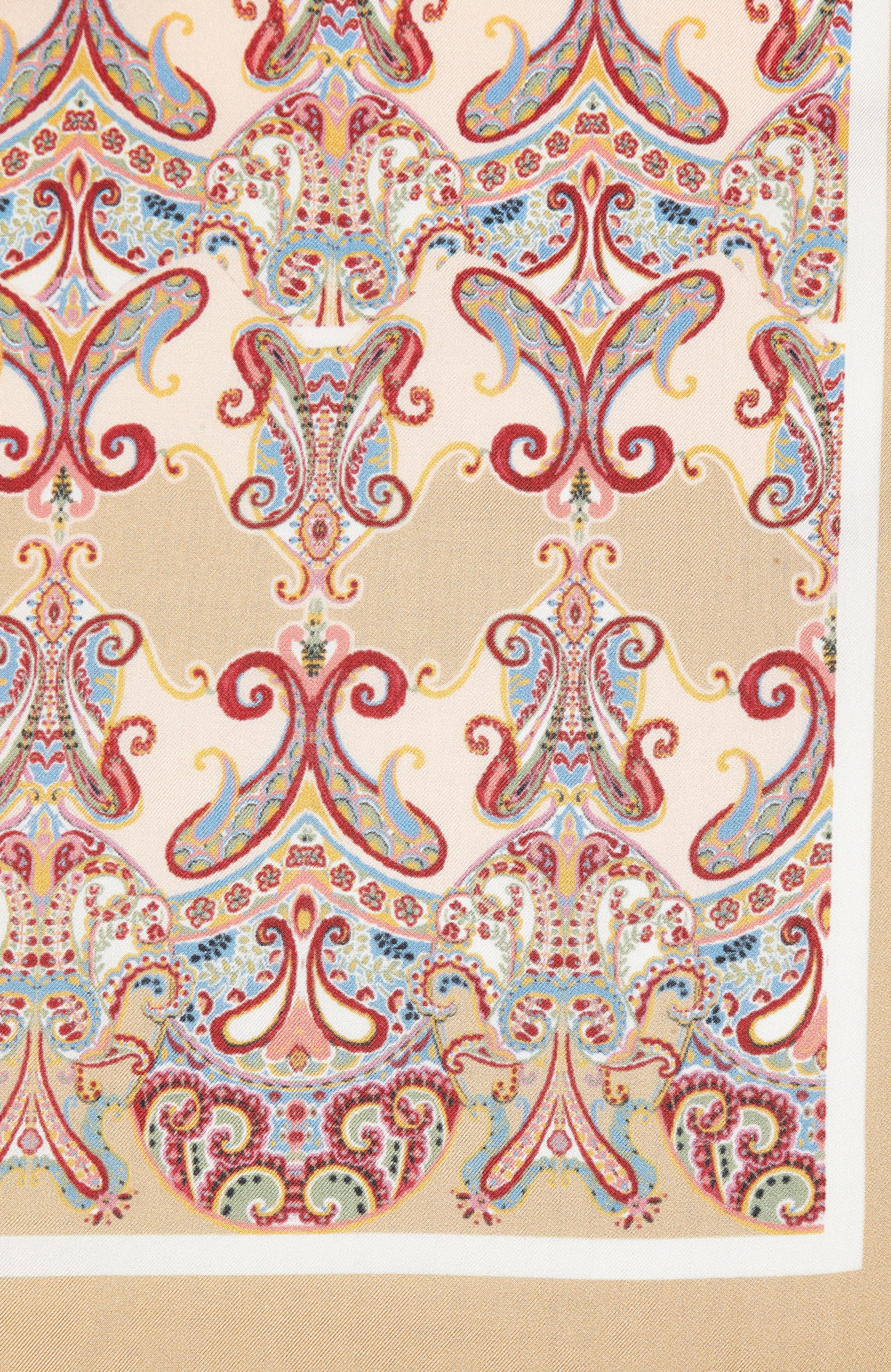 Renkli Desenli Kadın Twill İpek Fular