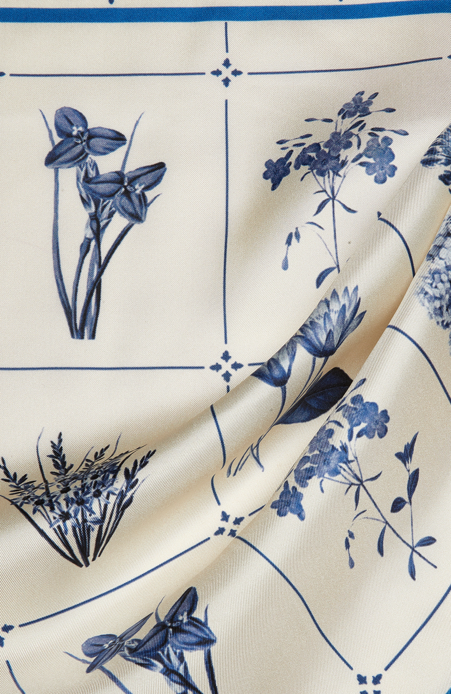 Renkli Çiçek Desenli Kadın Twill İpek Fular