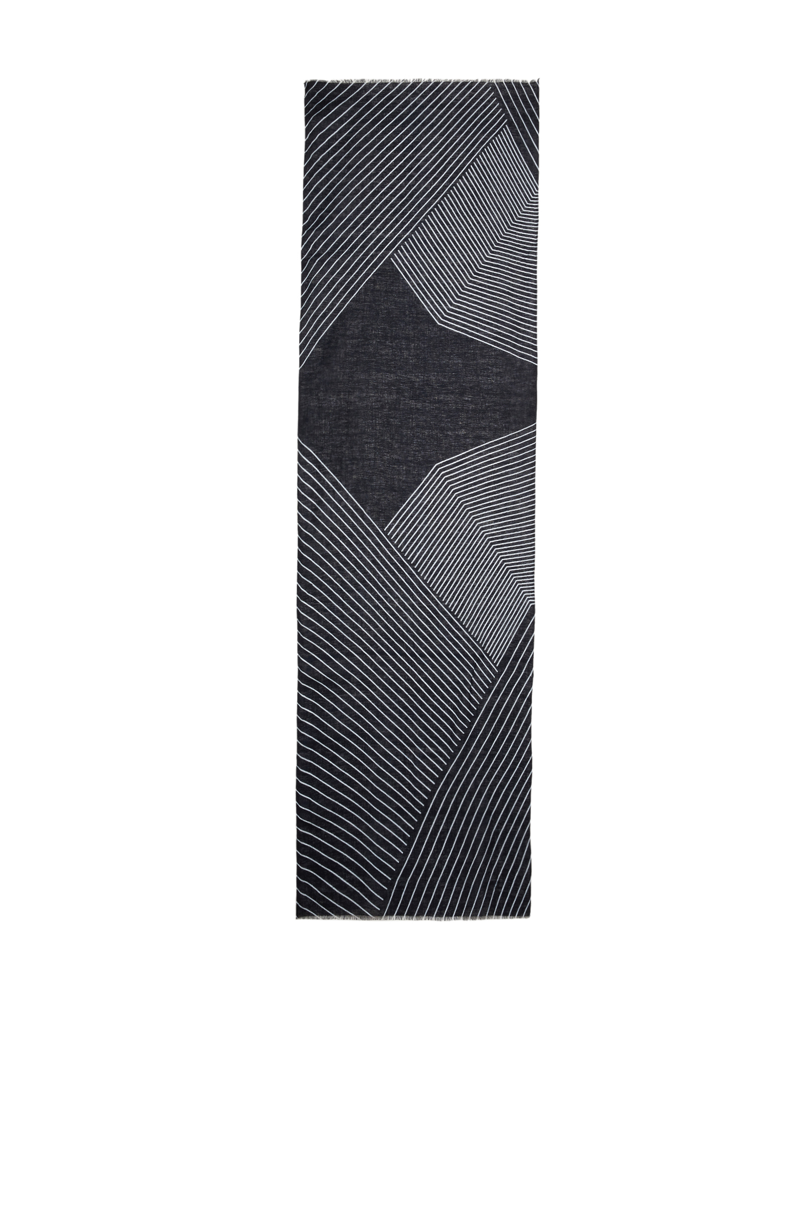 Lacivert Erkek Keten Karışımlı Şal