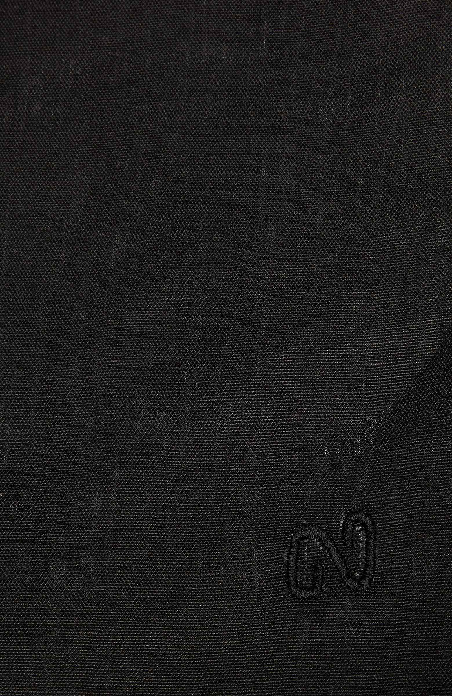 Siyah Erkek Keten Karışımlı Mendil