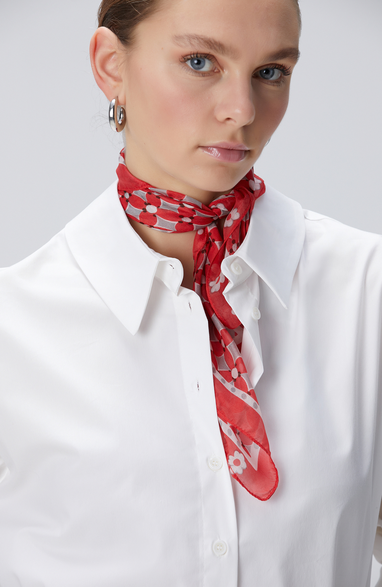 Kırmızı Kadın İpek Bandana
