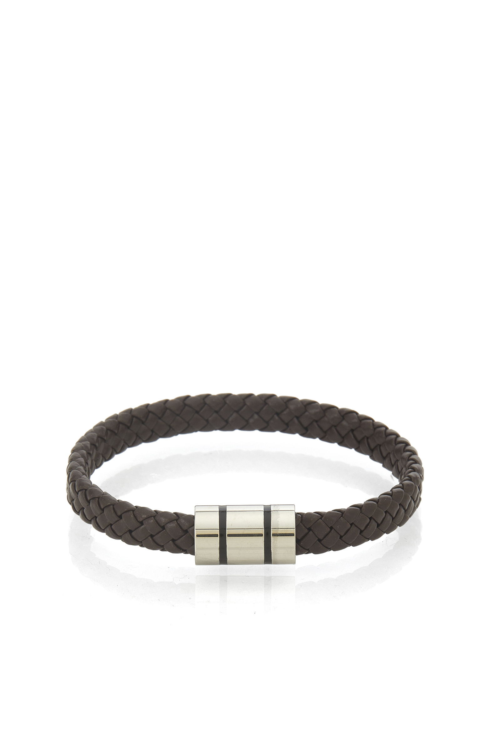 Dark Brown Men's Leather Bracelet