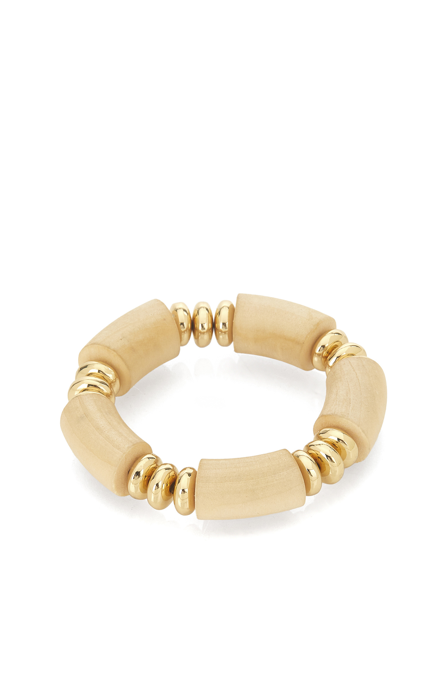 Bej Kadın Ahşap Bileklik