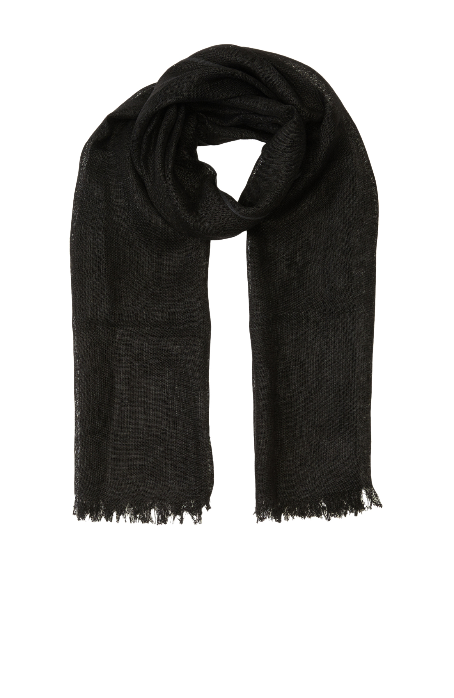 Siyah Erkek Keten Şal