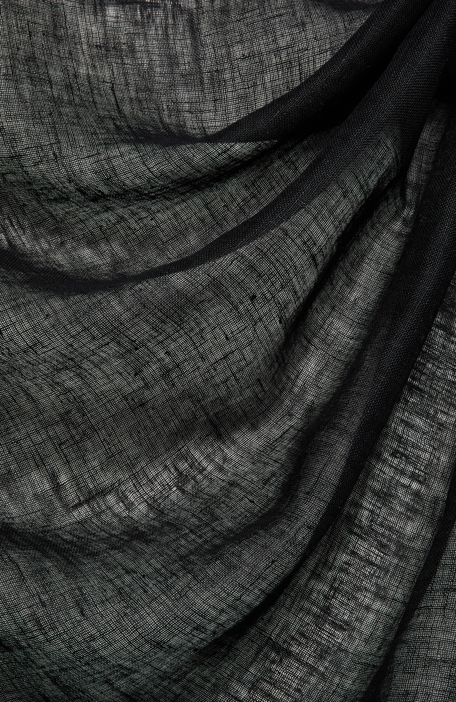 Siyah Erkek Keten Şal