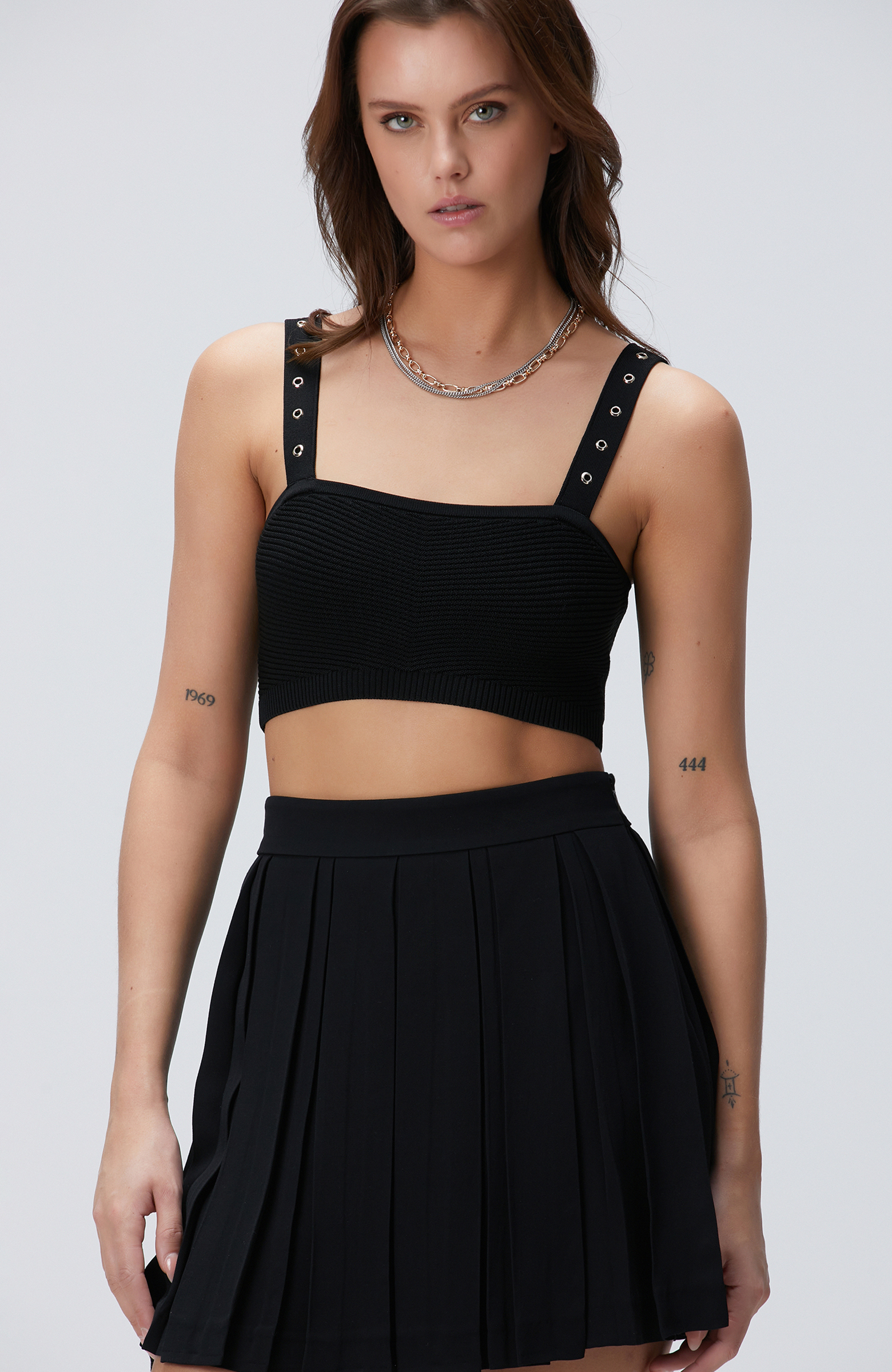 Siyah Triko Büstiyer