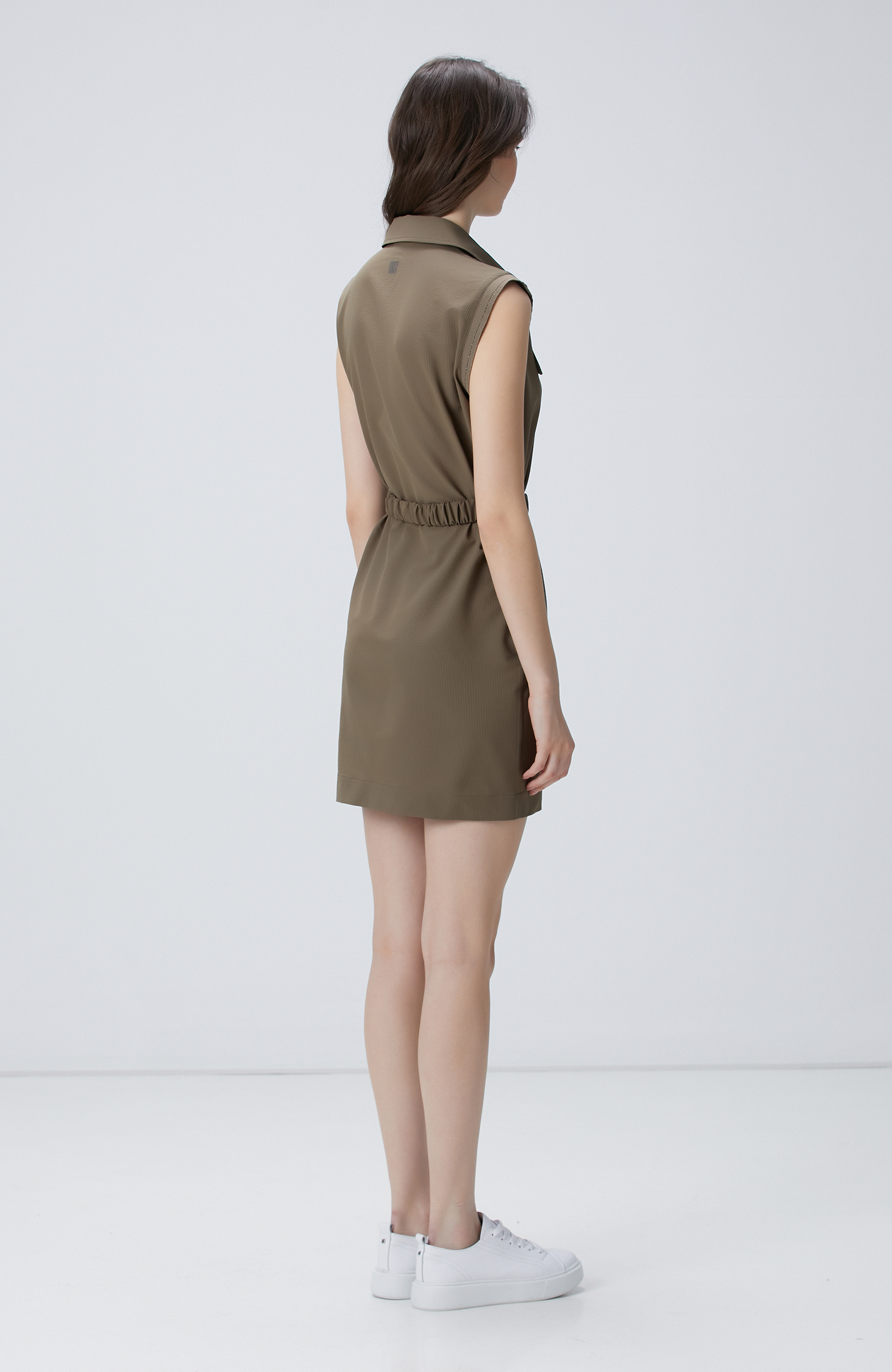 N-Tech Haki Mini Elbise