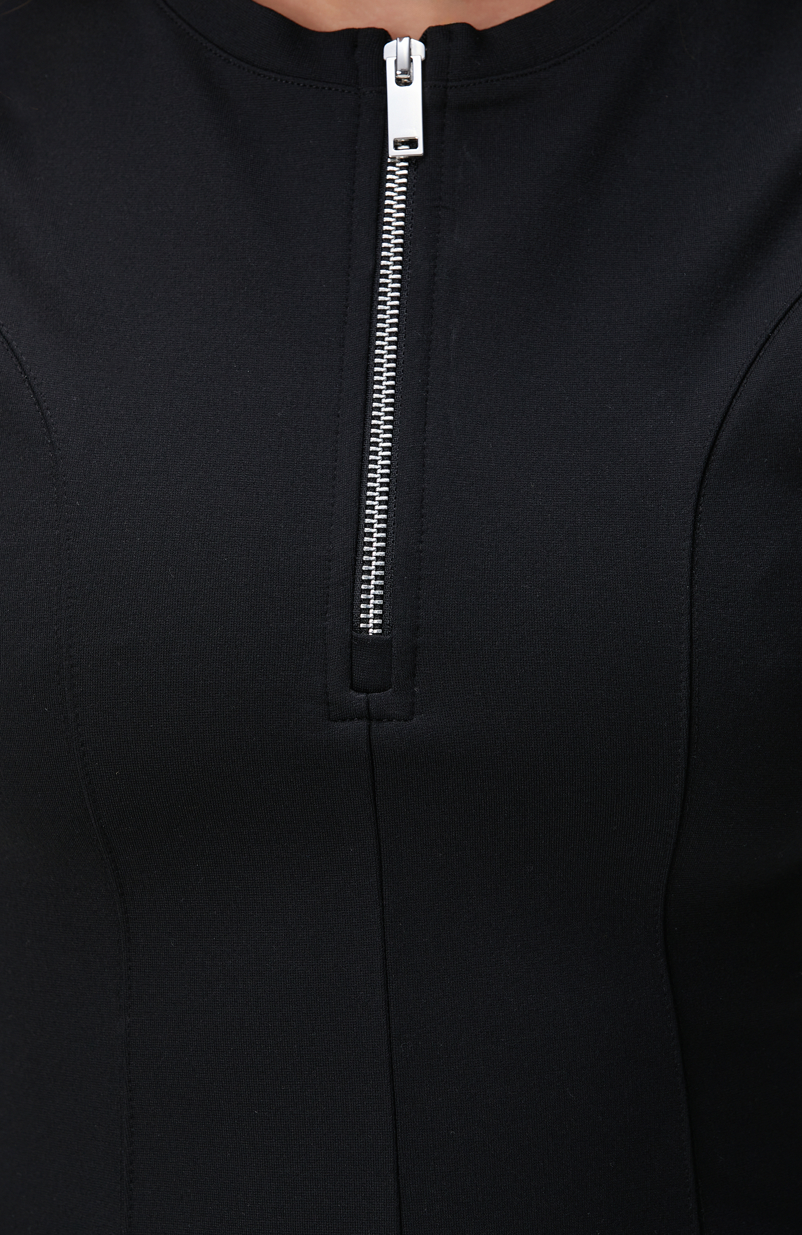 N-Tech Siyah Mini Örme Elbise