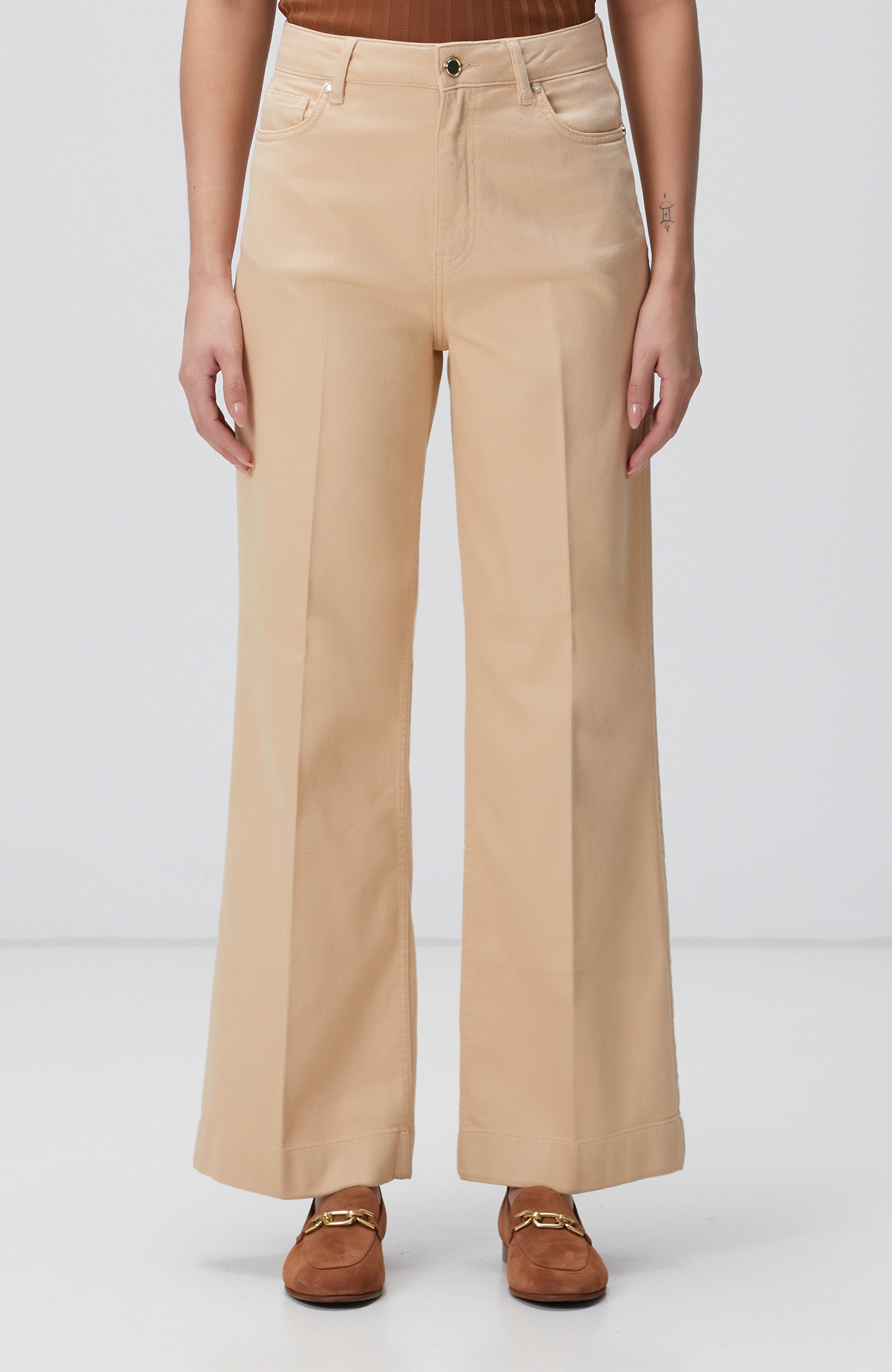 Bej Denim Pantolon