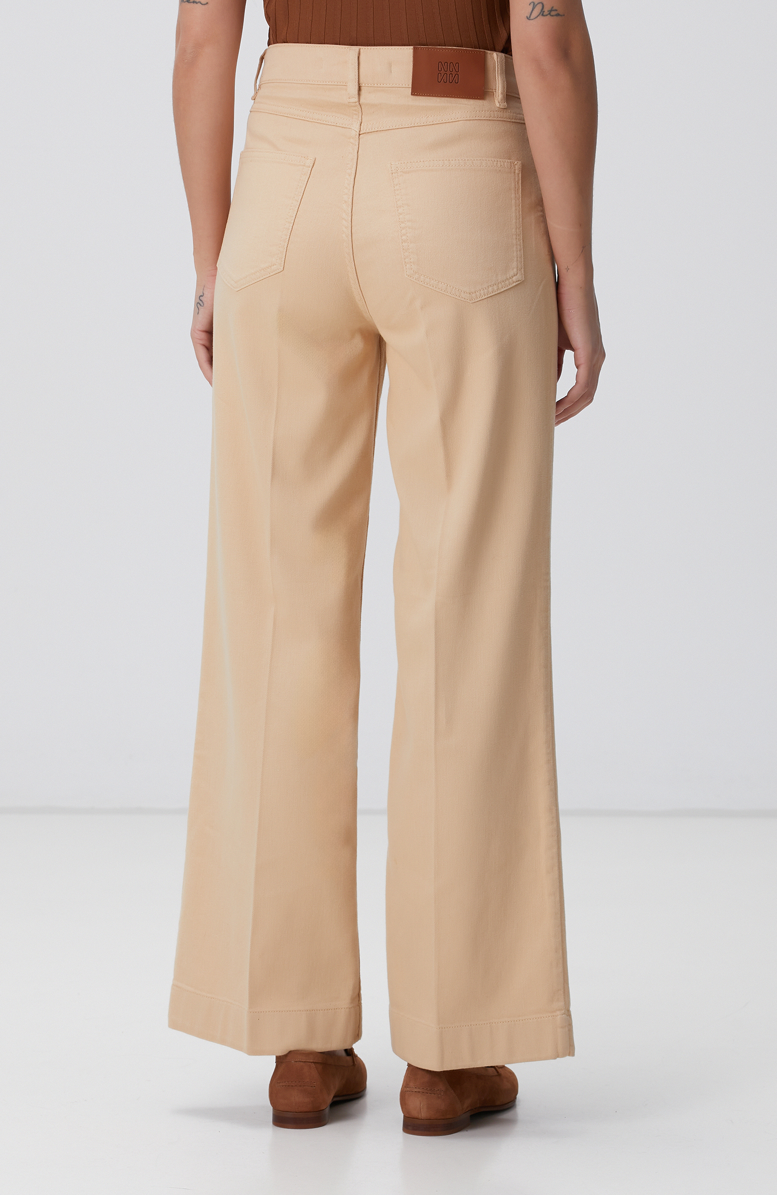 Bej Denim Pantolon