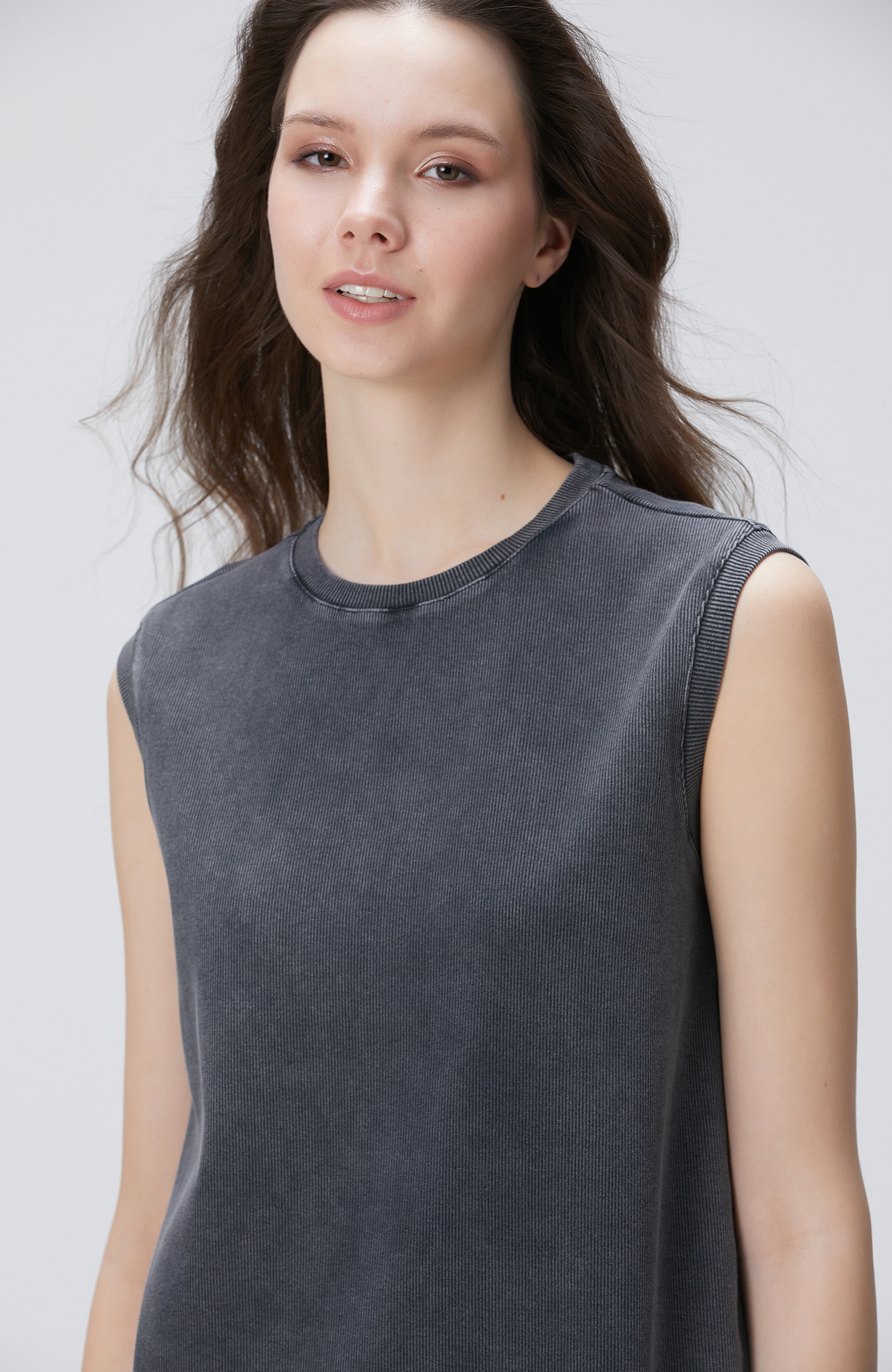 Antrasit Diz Boy Elbise