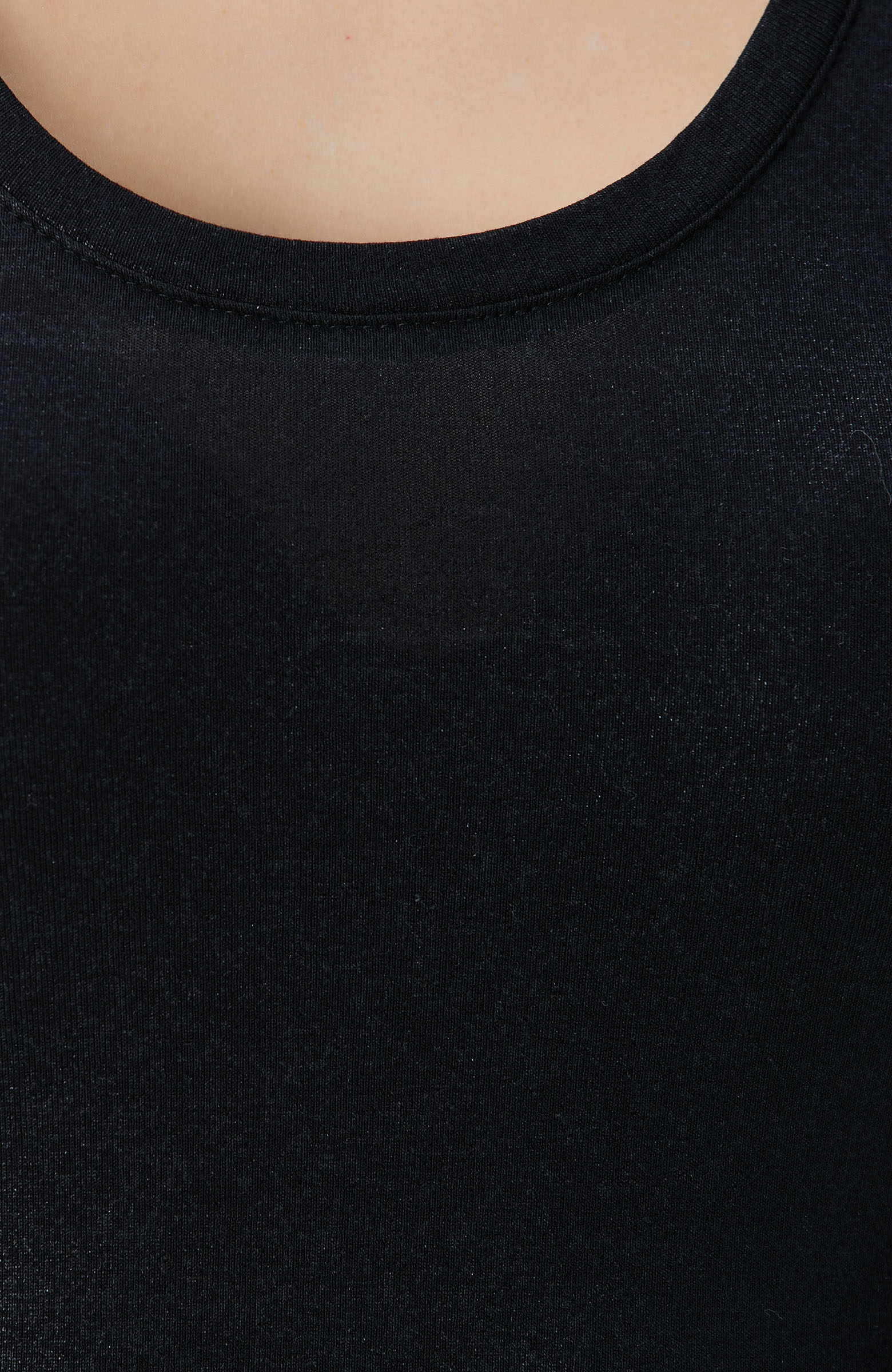 Siyah Varak Baskılı T-shirt