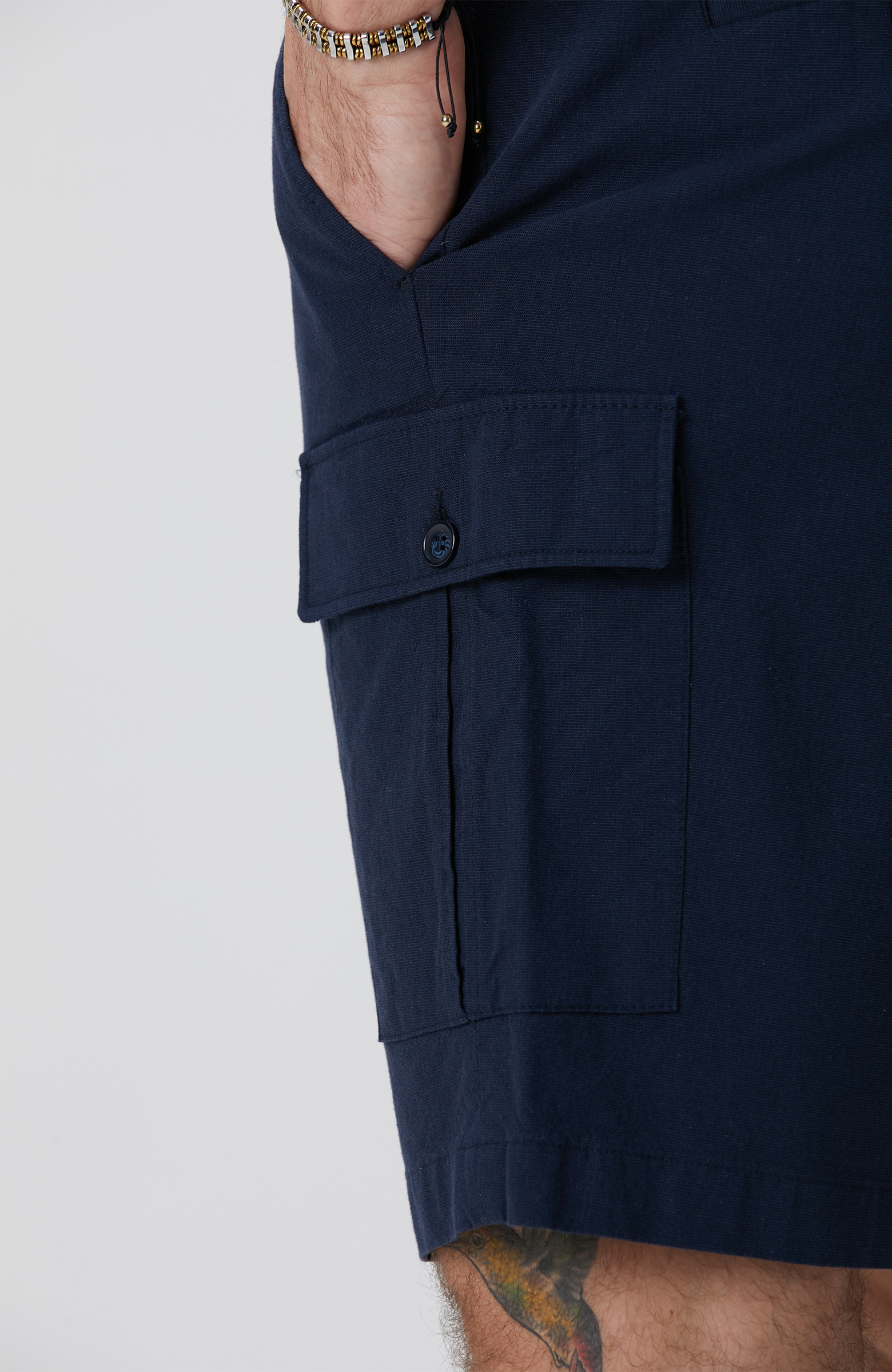 Lacivert Armürlü Şort