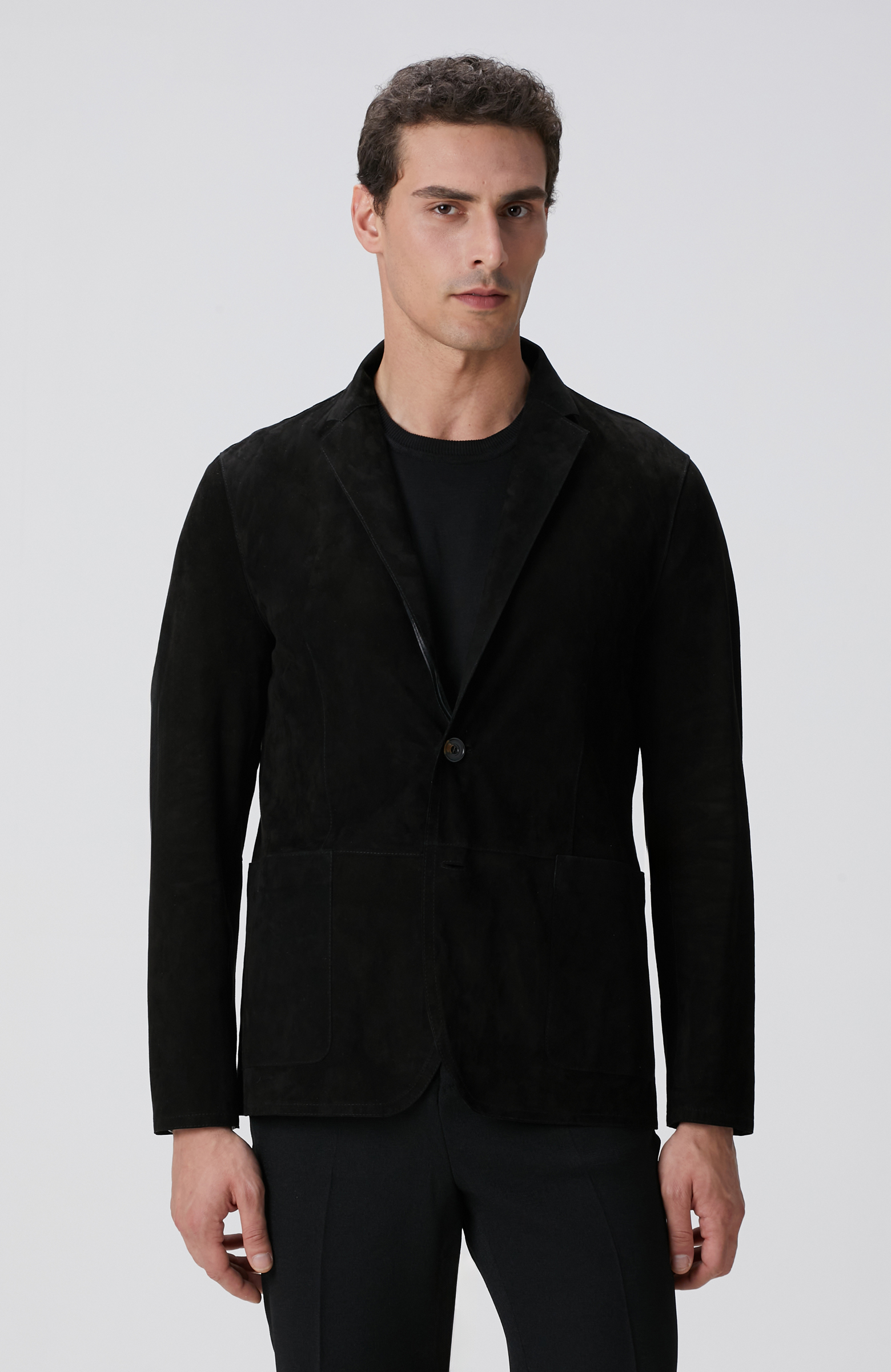 Siyah Çift Taraflı Deri Ceket