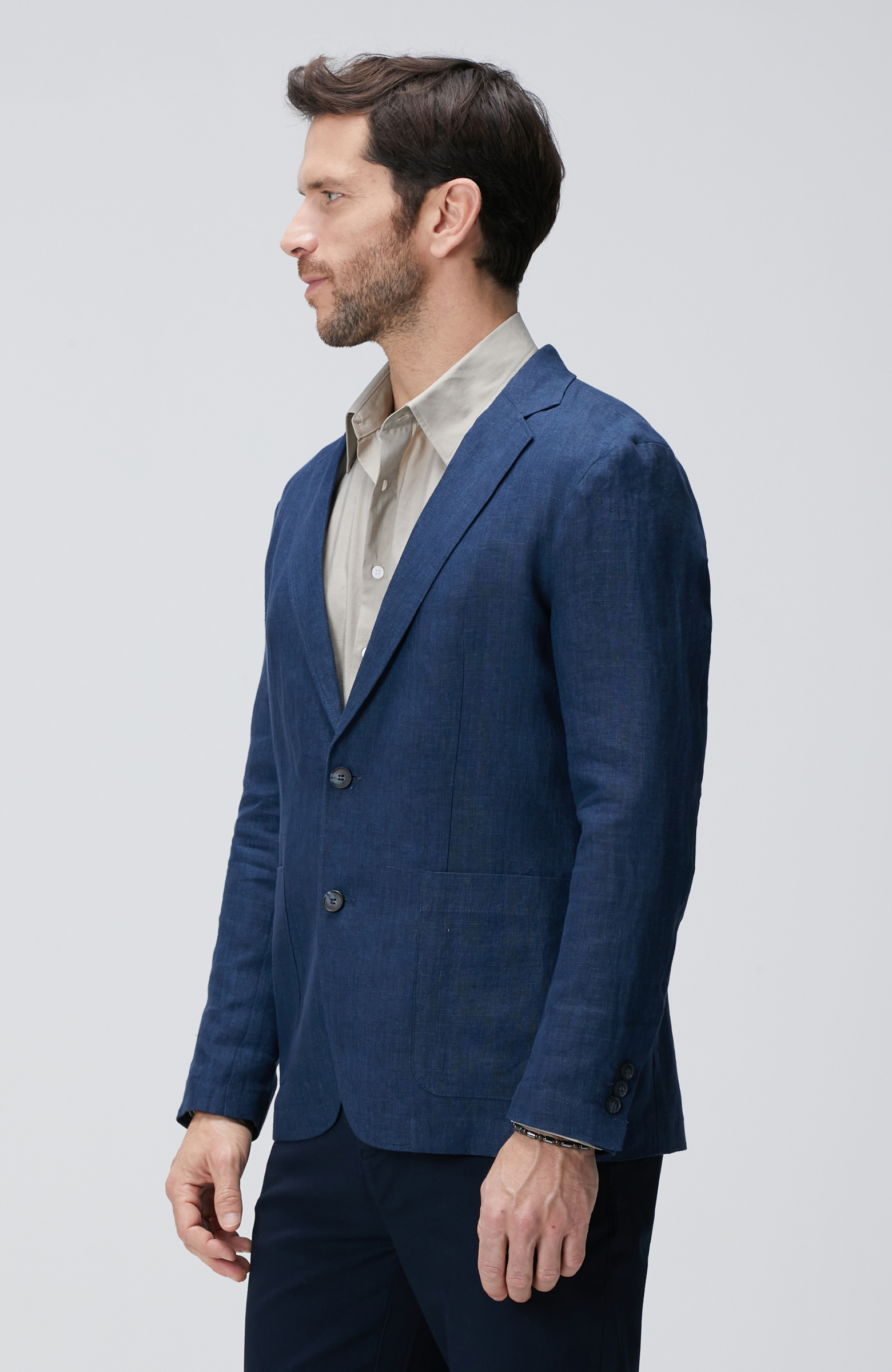 Lacivert Keten Ceket