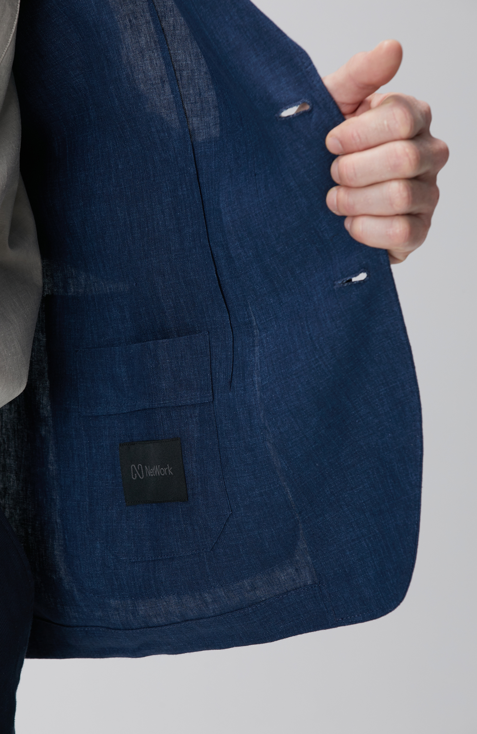 Lacivert Keten Ceket