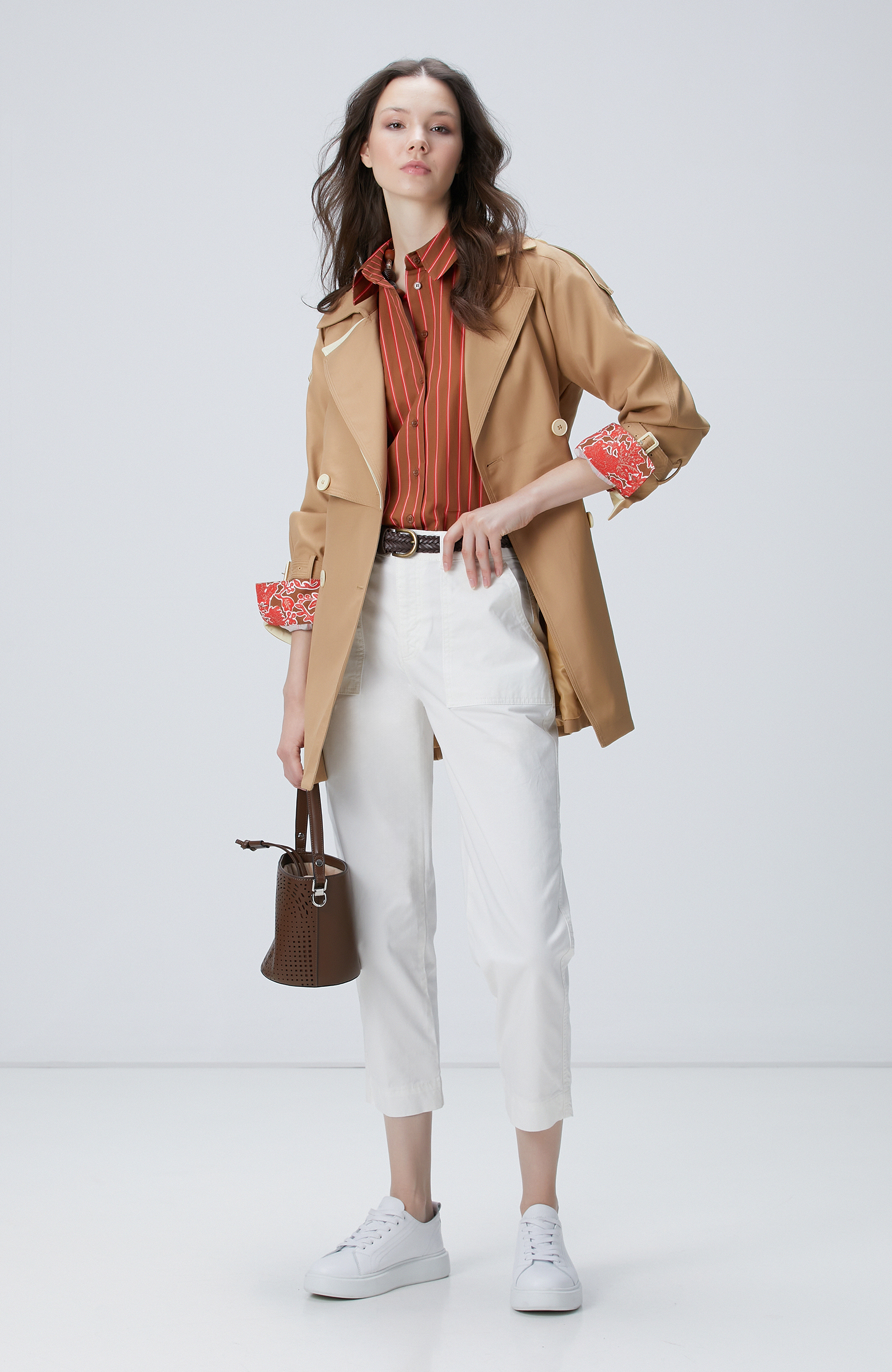 Tarçın Kırmızı Çizgili Gömlek