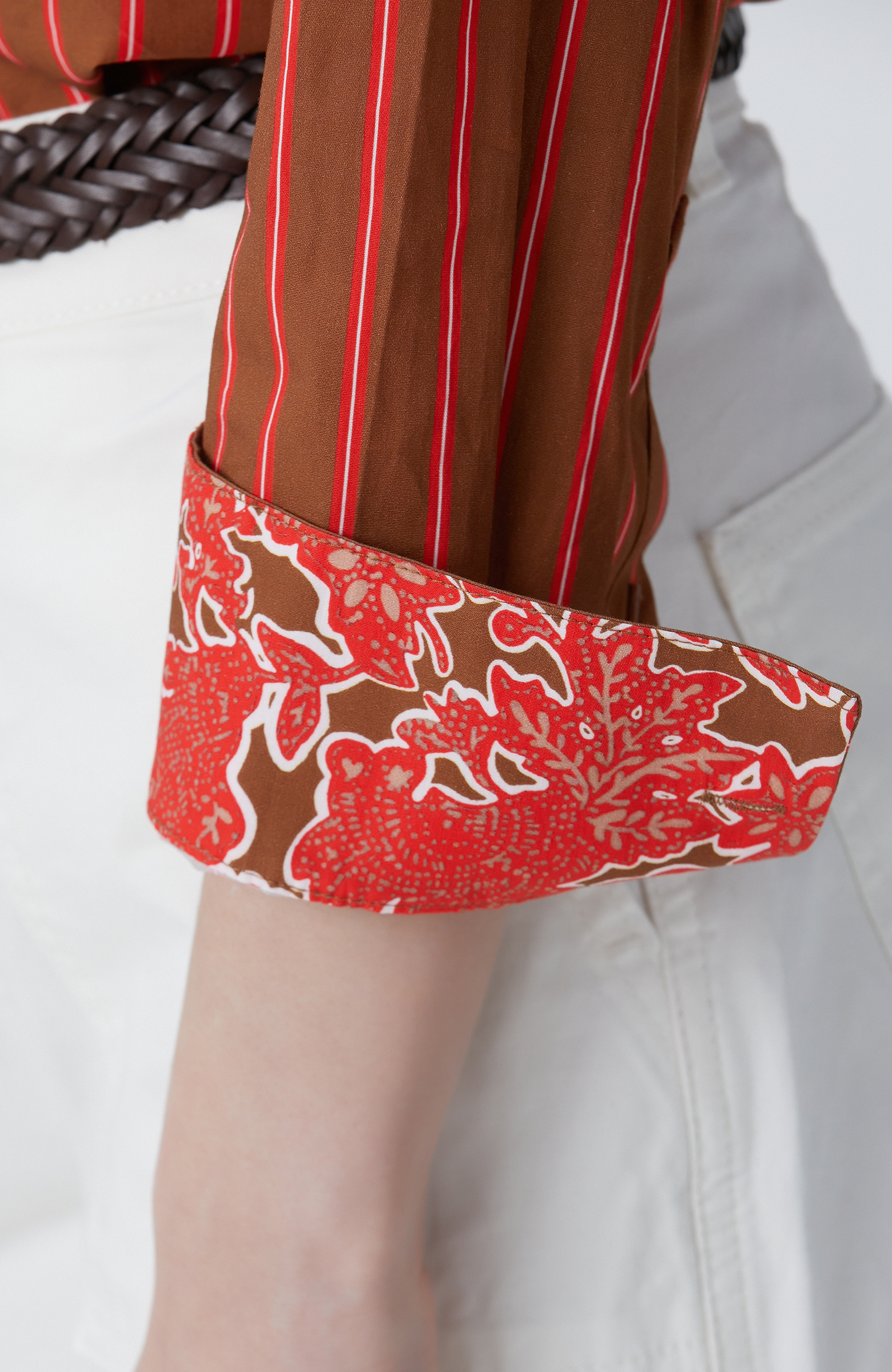 Tarçın Kırmızı Çizgili Gömlek