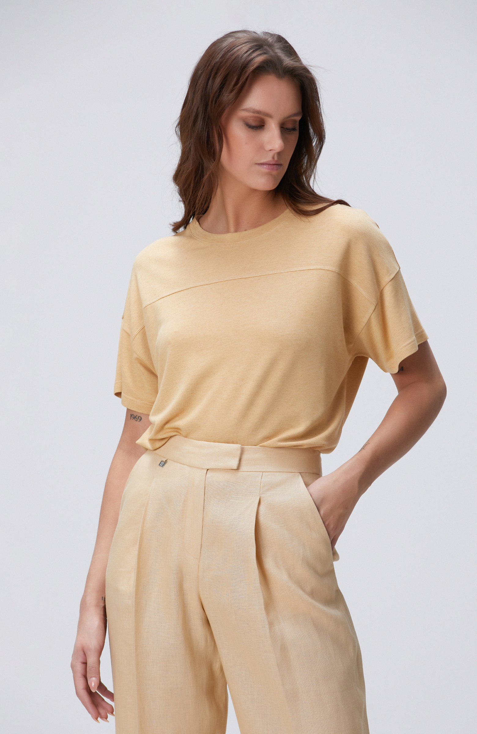 Limited Hardal Kaşmir Karışımlı T-shirt