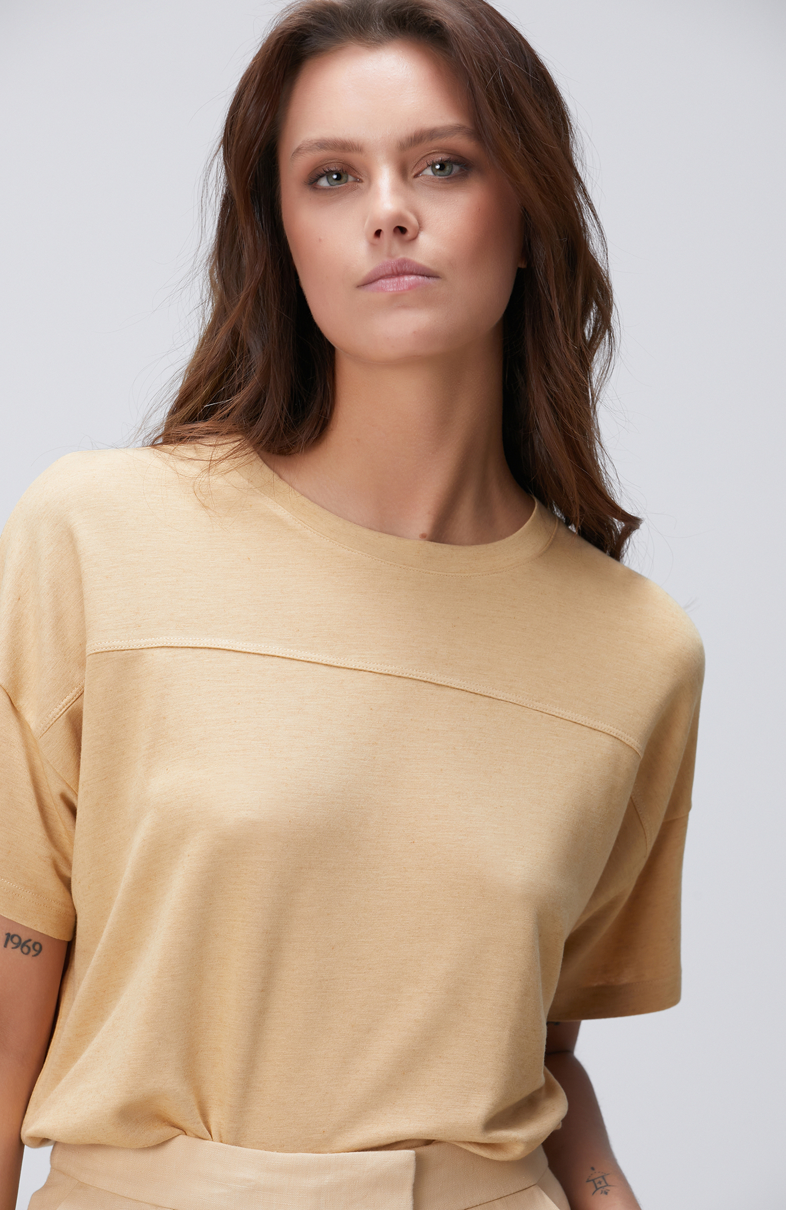 Limited Hardal Kaşmir Karışımlı T-shirt