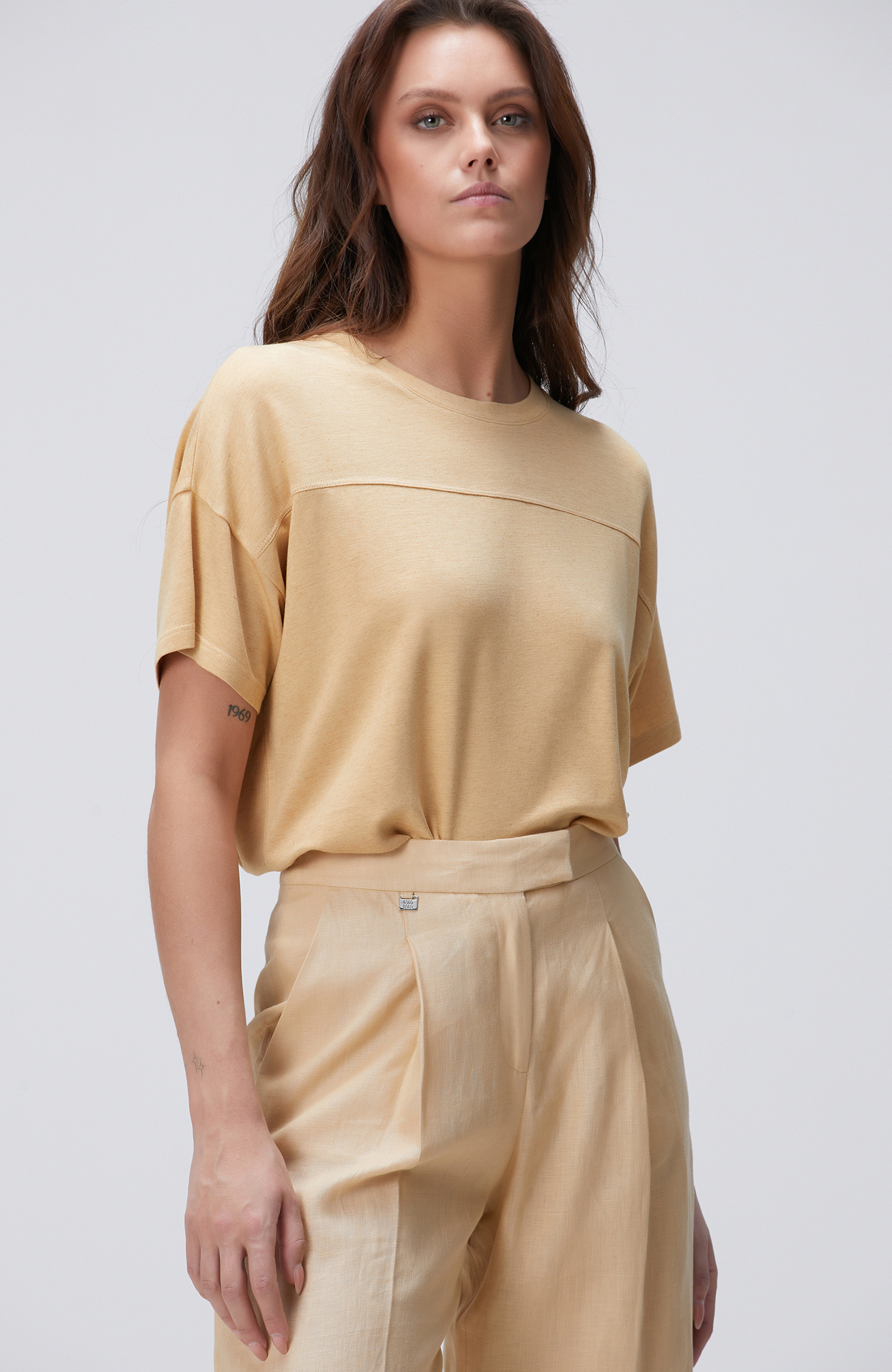 Limited Hardal Kaşmir Karışımlı T-shirt