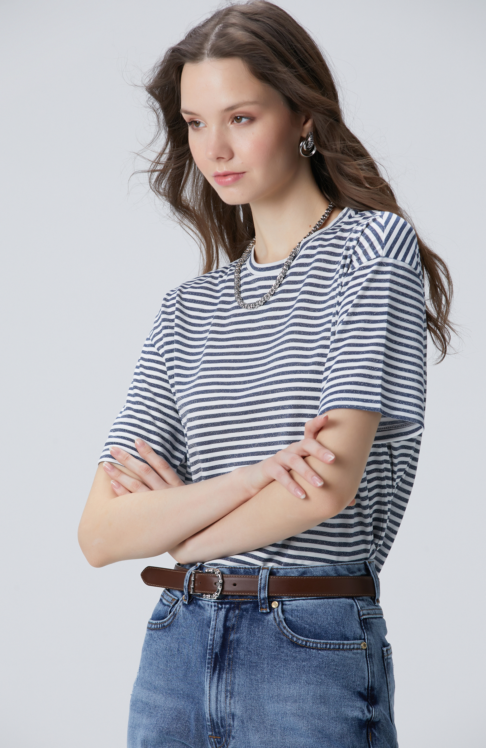 Lacivert Beyaz T-shirt