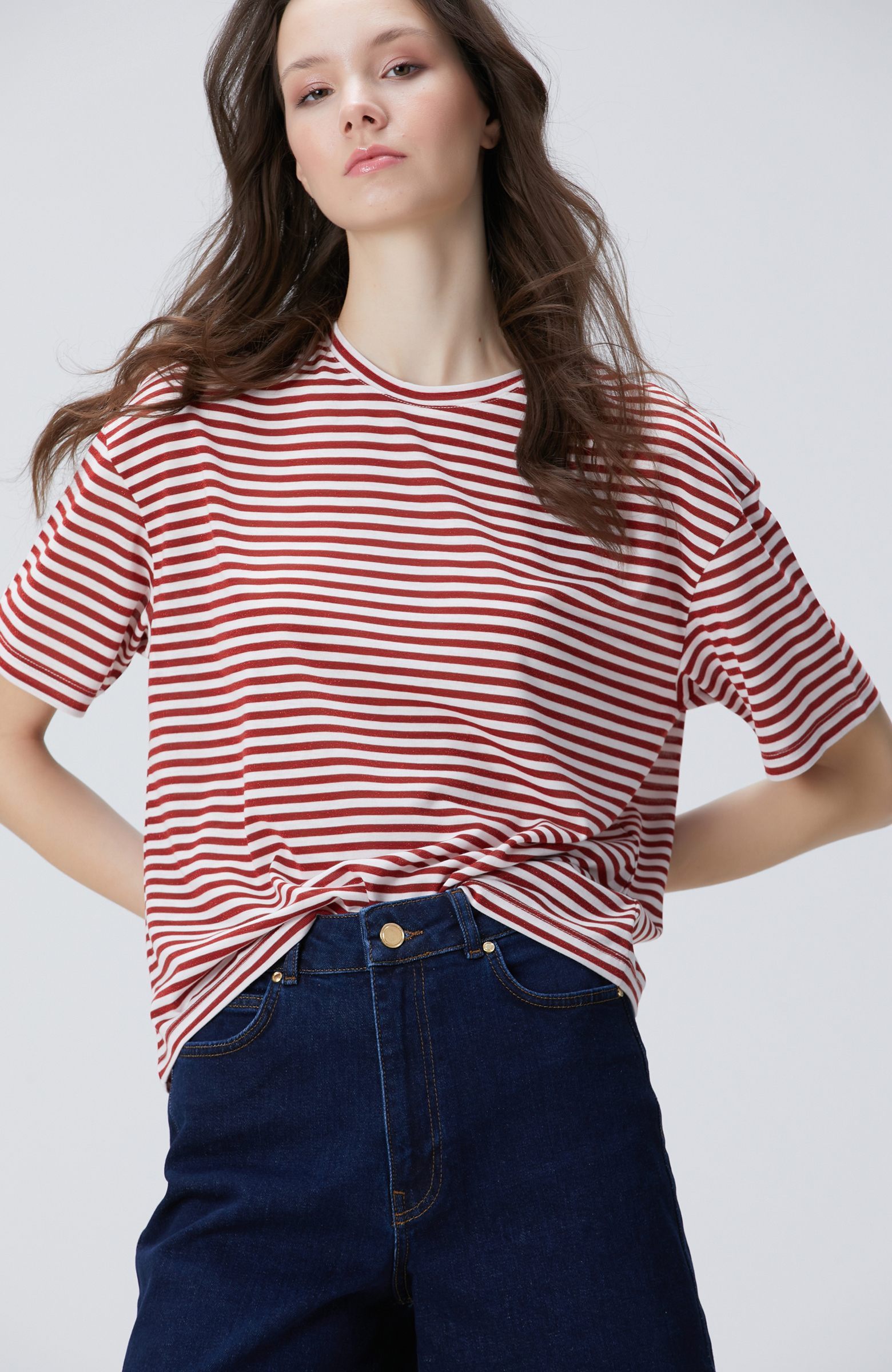 Kırmızı Beyaz T-shirt