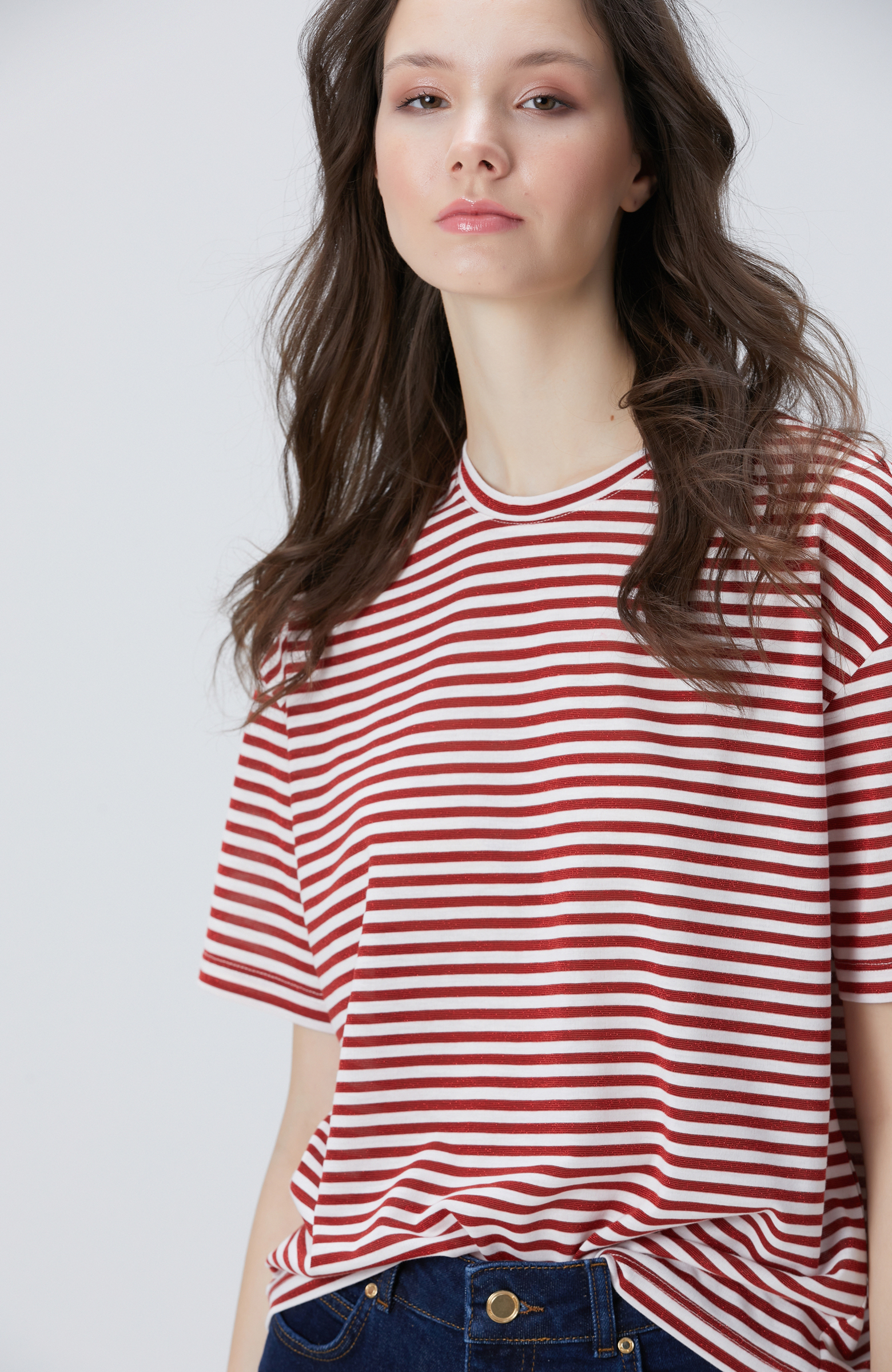 Kırmızı Beyaz T-shirt