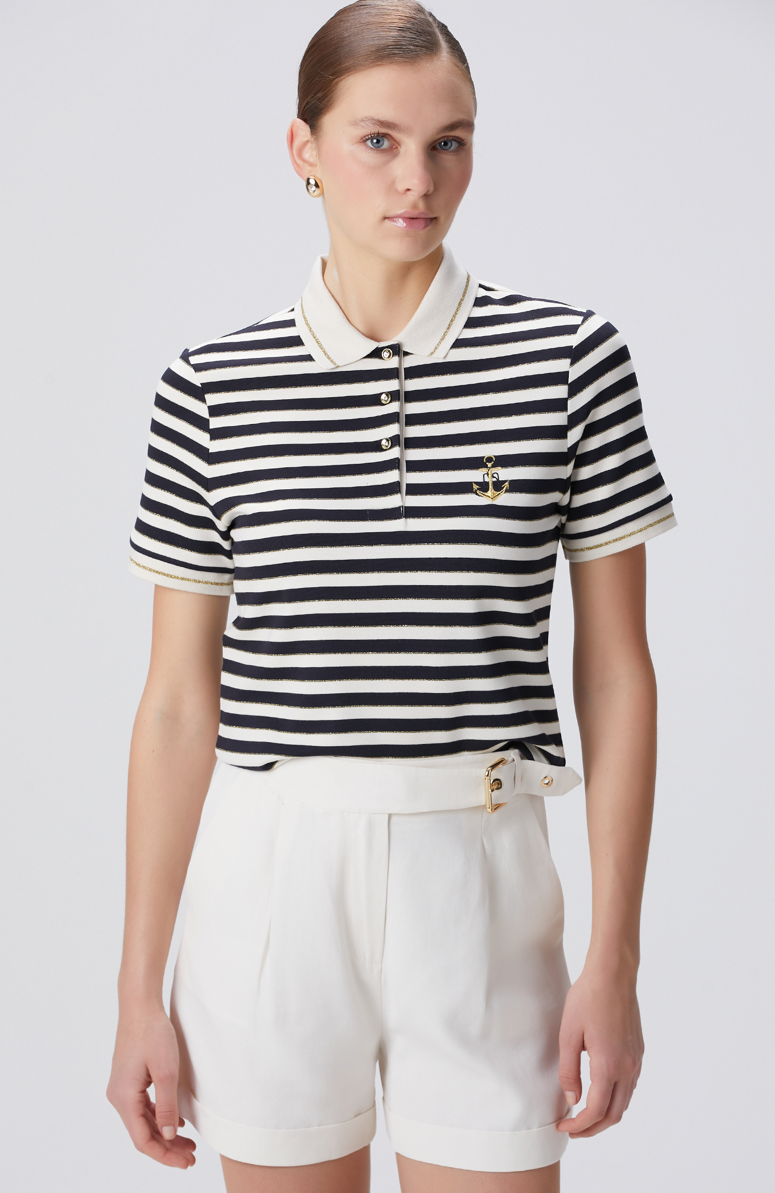 Lacivert Kırık Beyaz T-shirt