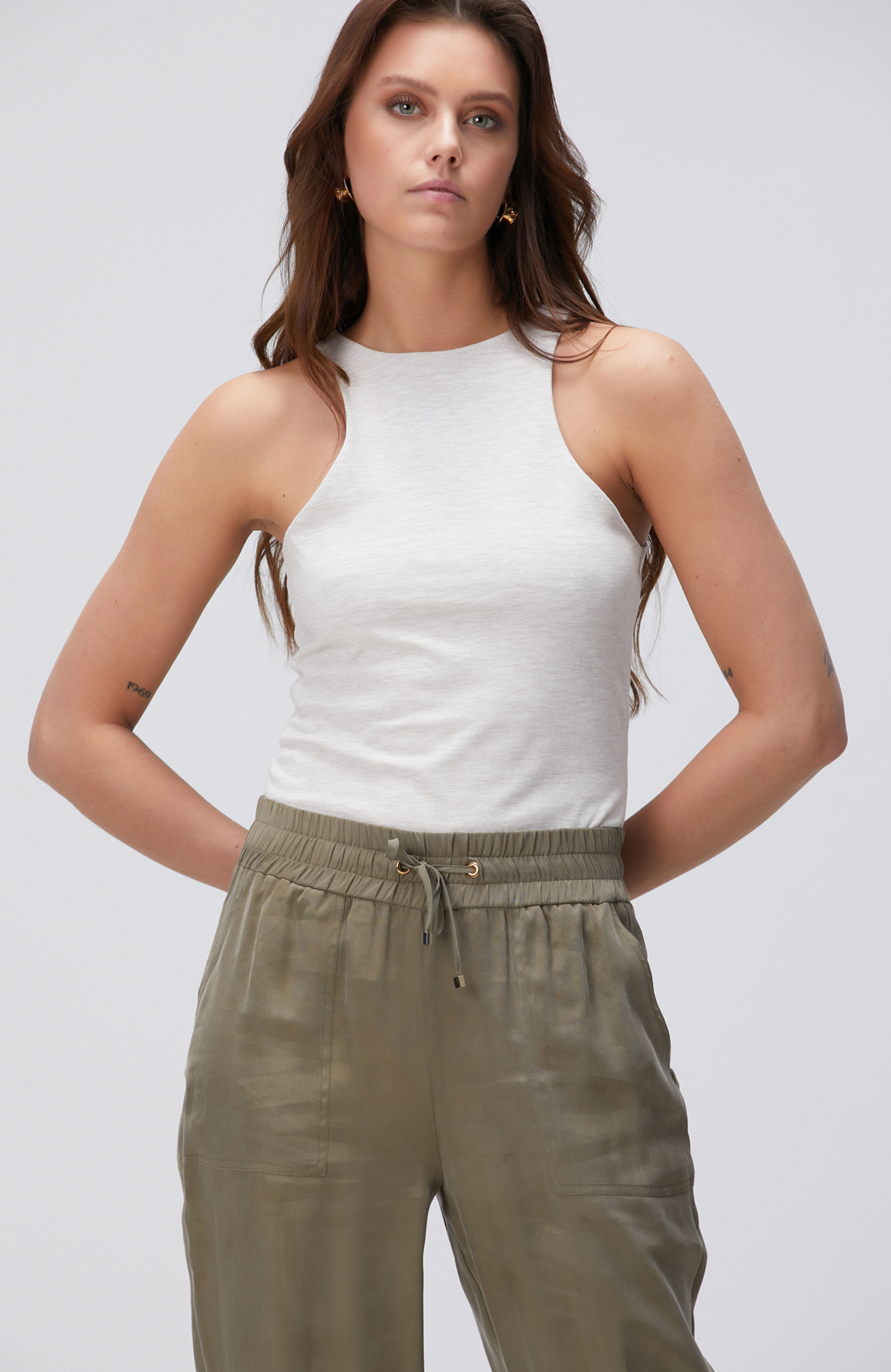 Bej Melanj Bodysuit T-shirt