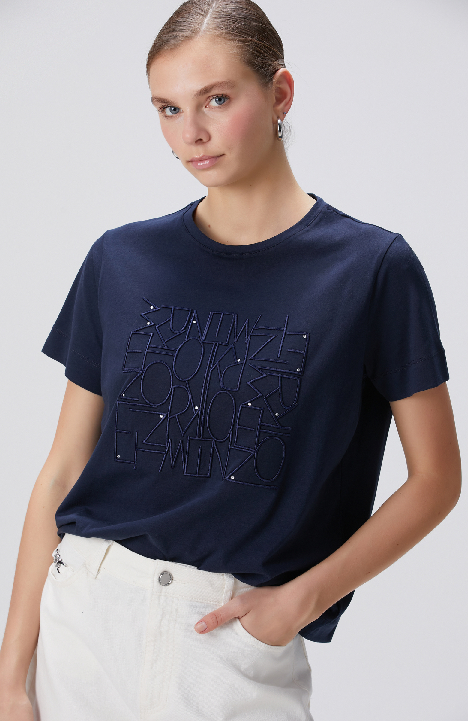 Lacivert T-shirt