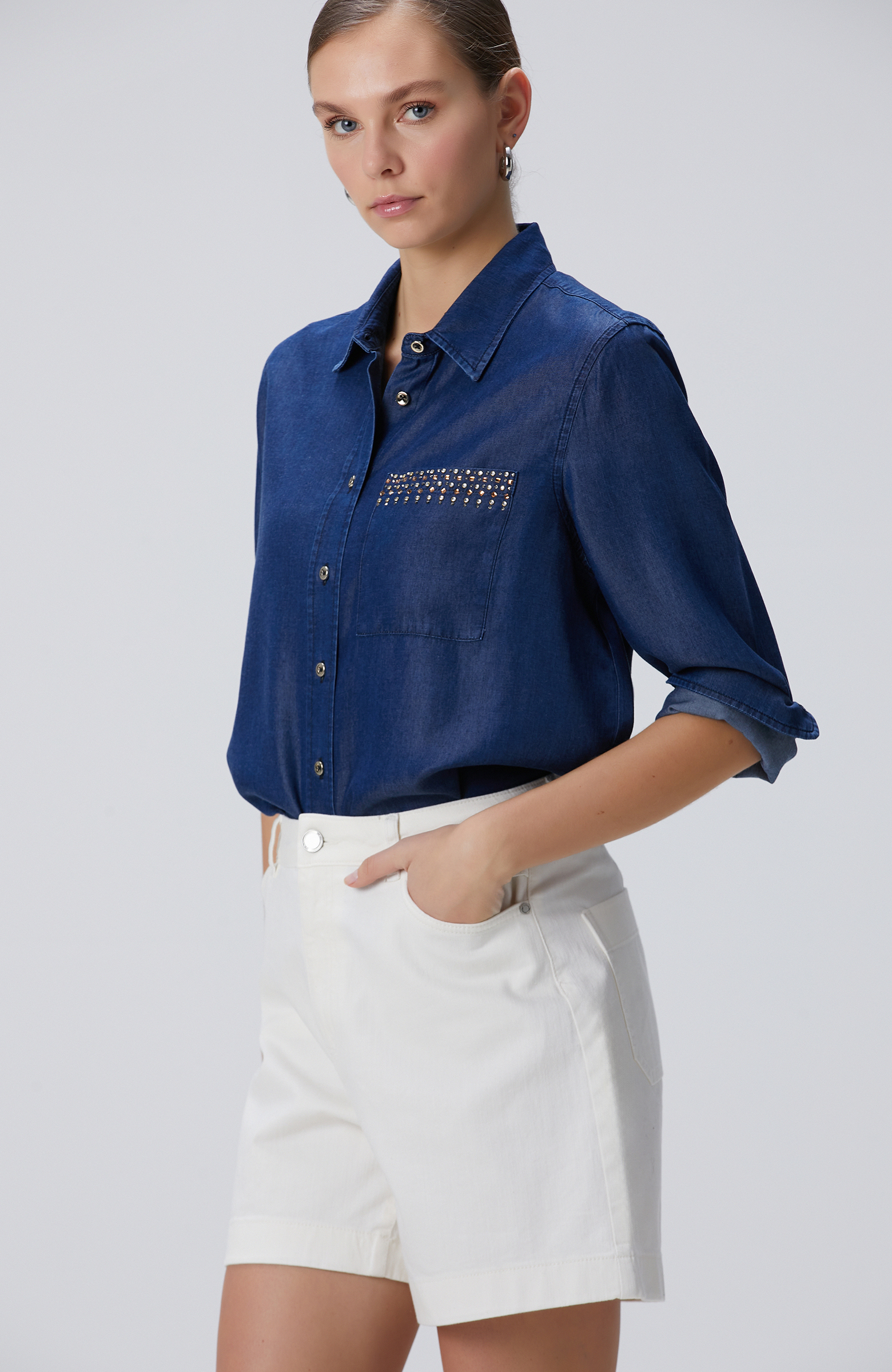 İndigo Denim Gömlek